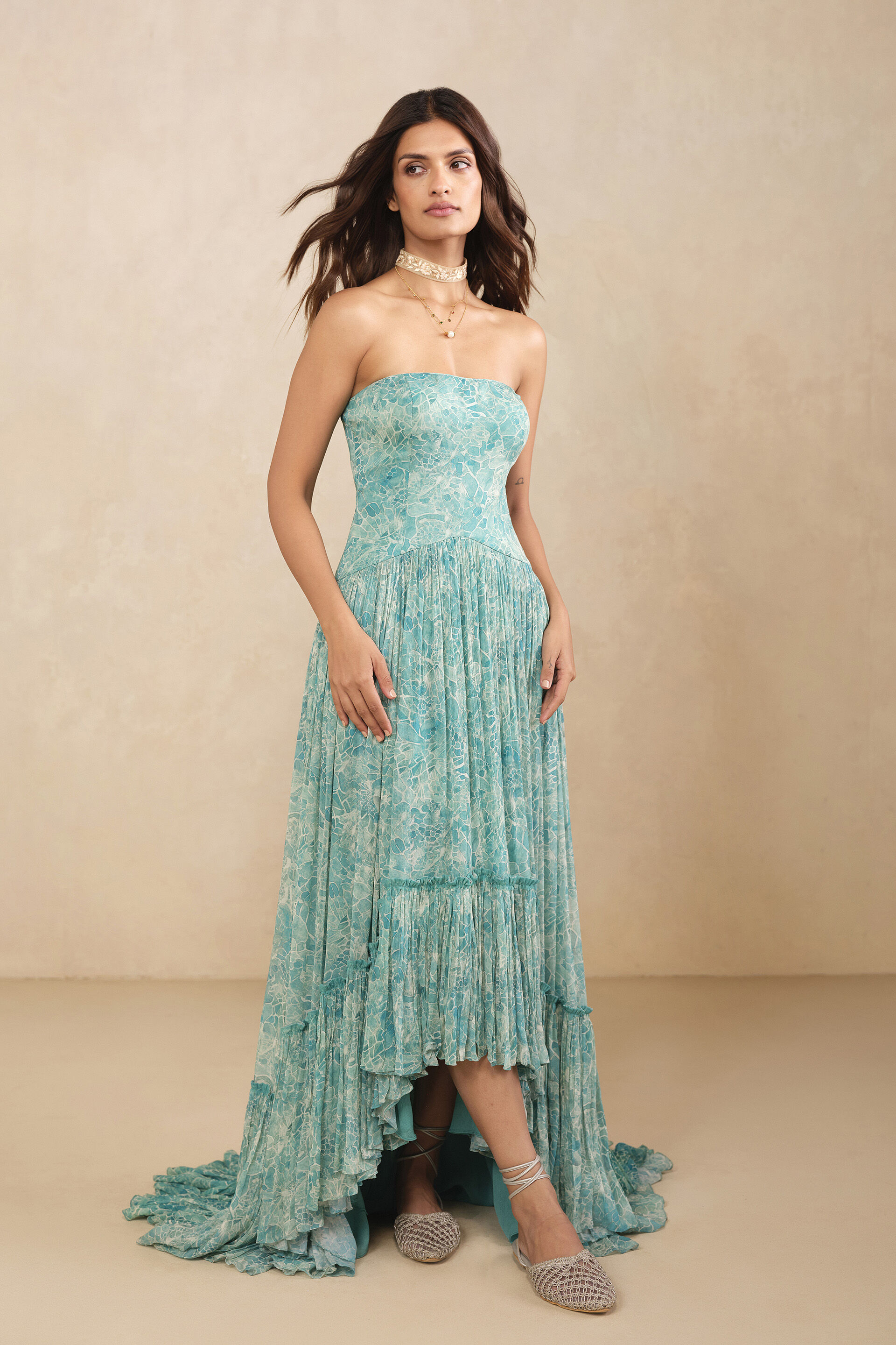 Mirou Bemberg Gown - Blue, Blue, image 1