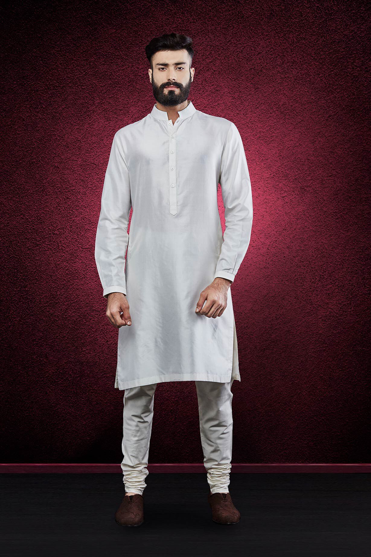 Premvat Kurta- Off White, Off White, image 1