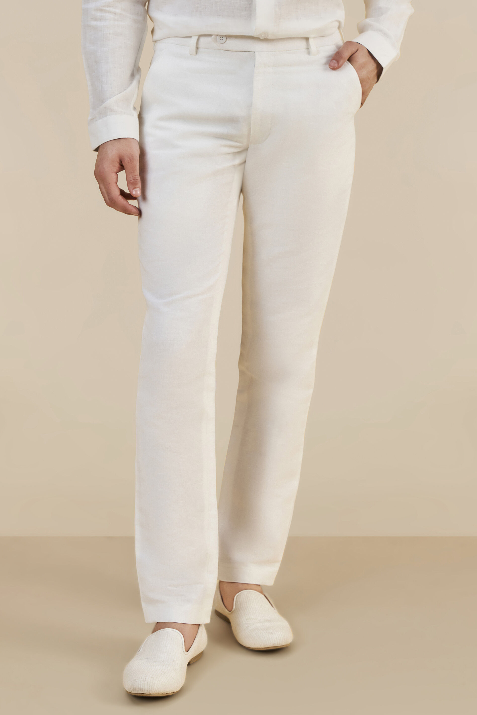 White Linen Trousers