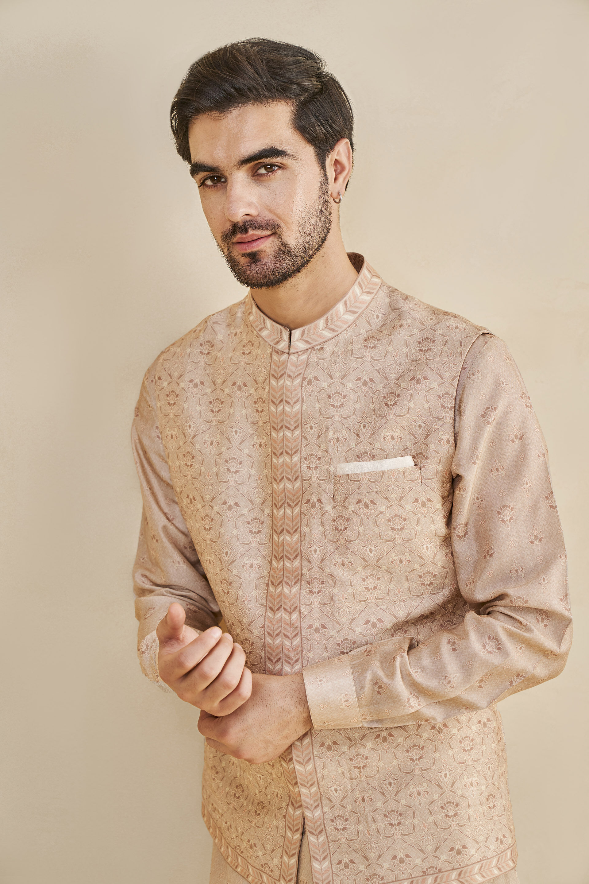 Favian Nehru Jacket - Salmon, Salmon, image 4