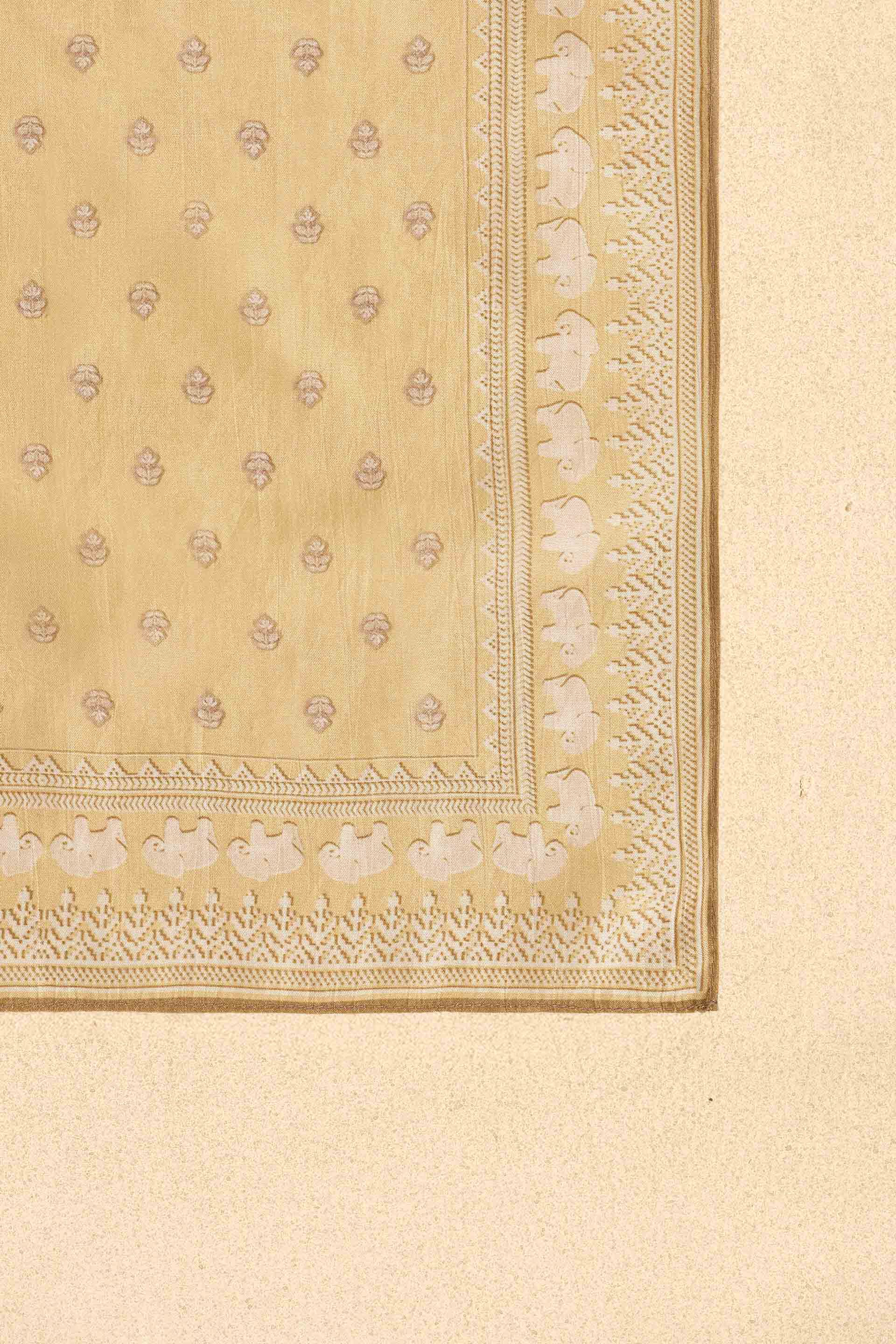 Zahir Silk Pocket Square - Mustard, Mustard, image 2