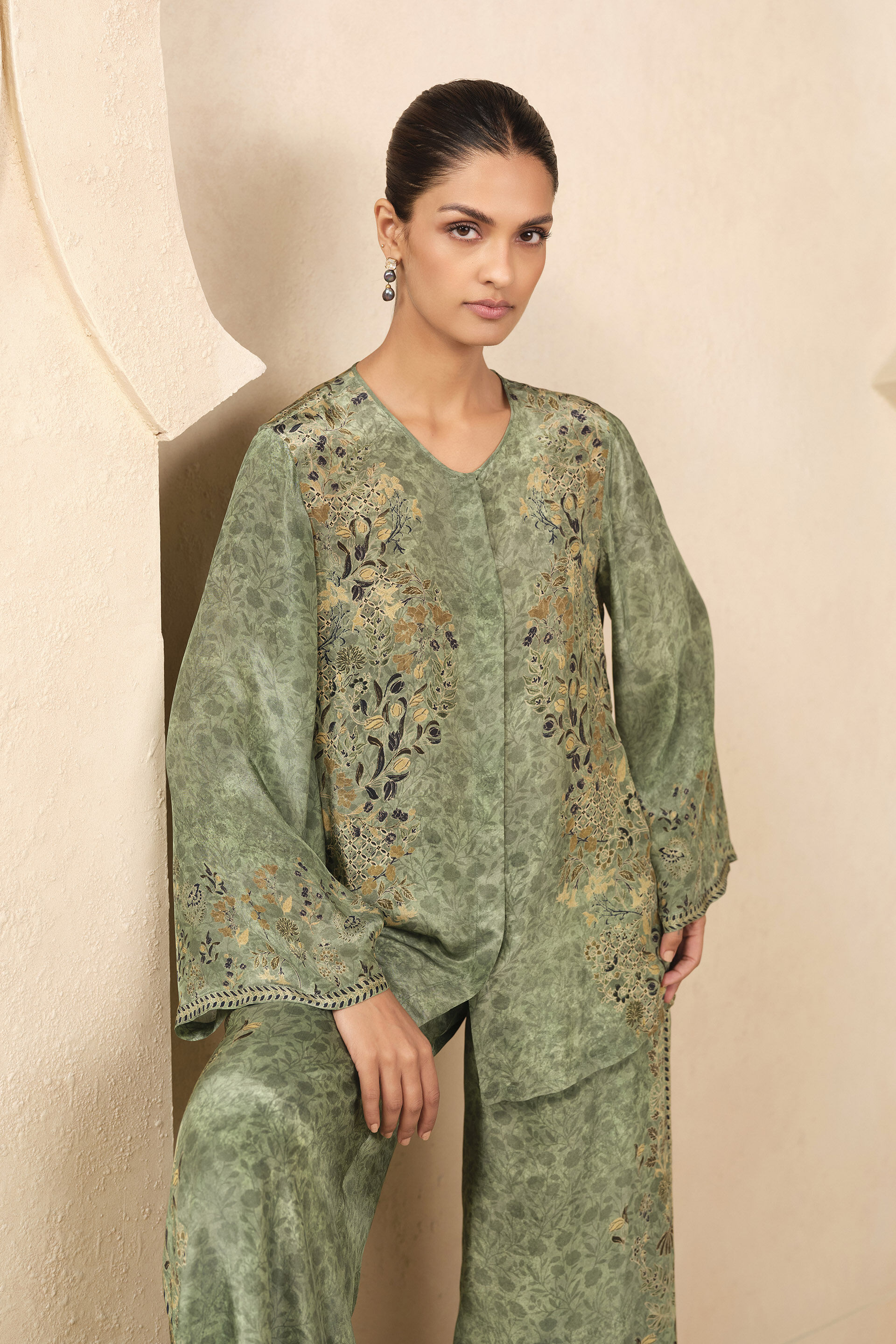 Manar Palazzo Set - Sage, Sage, image 4