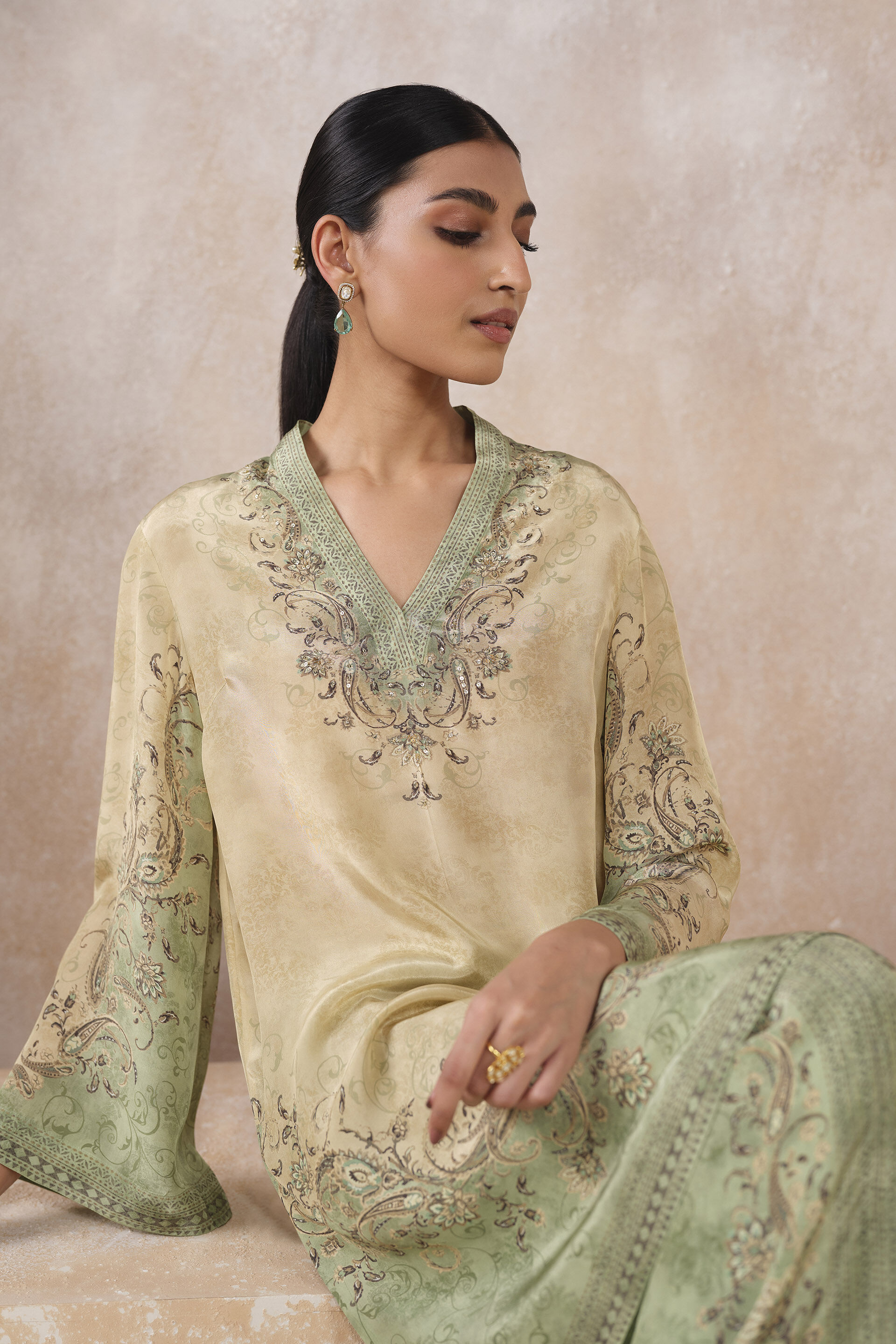 Avra Kurta Set - Green, Green, image 4