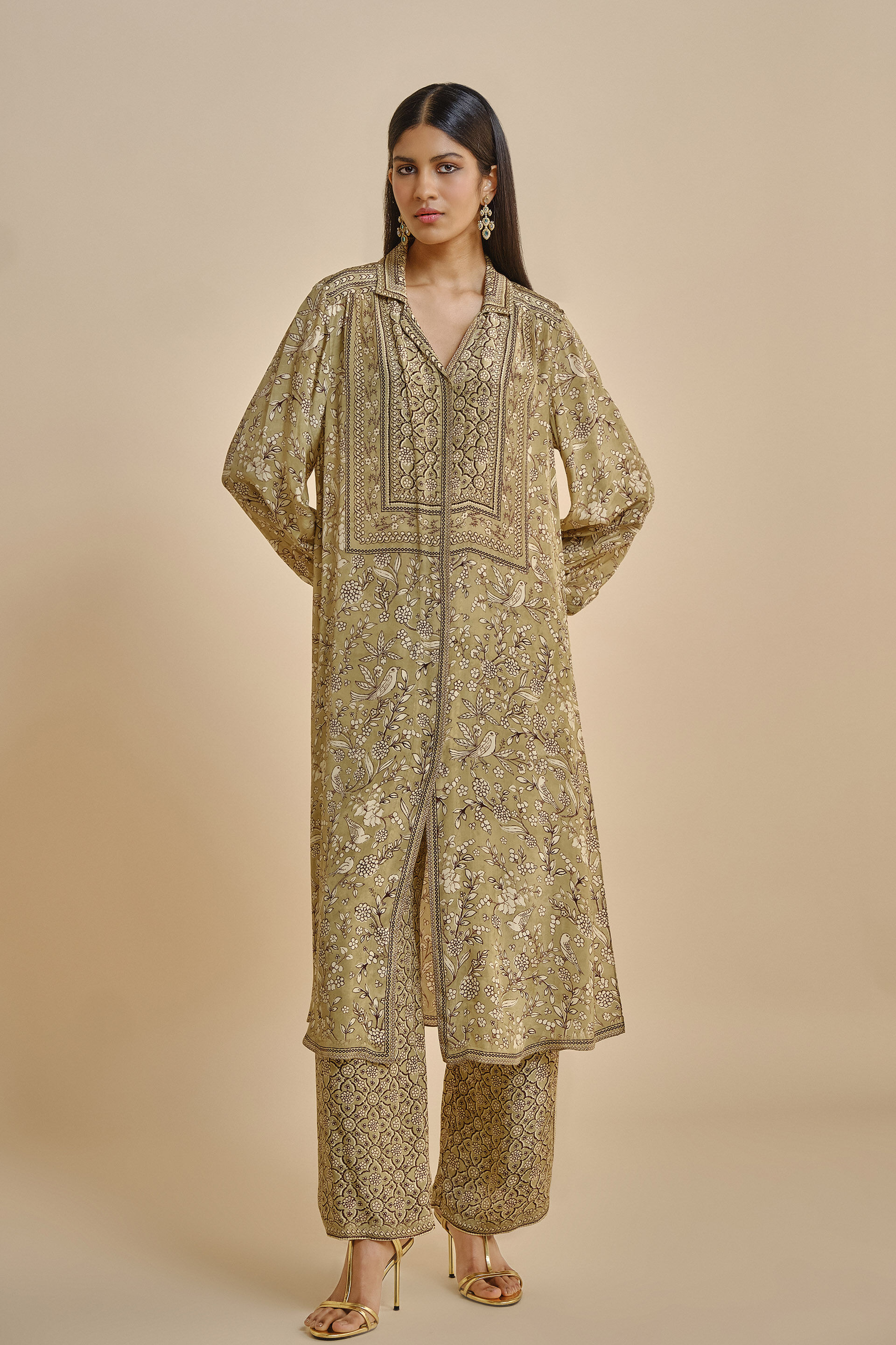 Rimaza Kurta Set - Sage