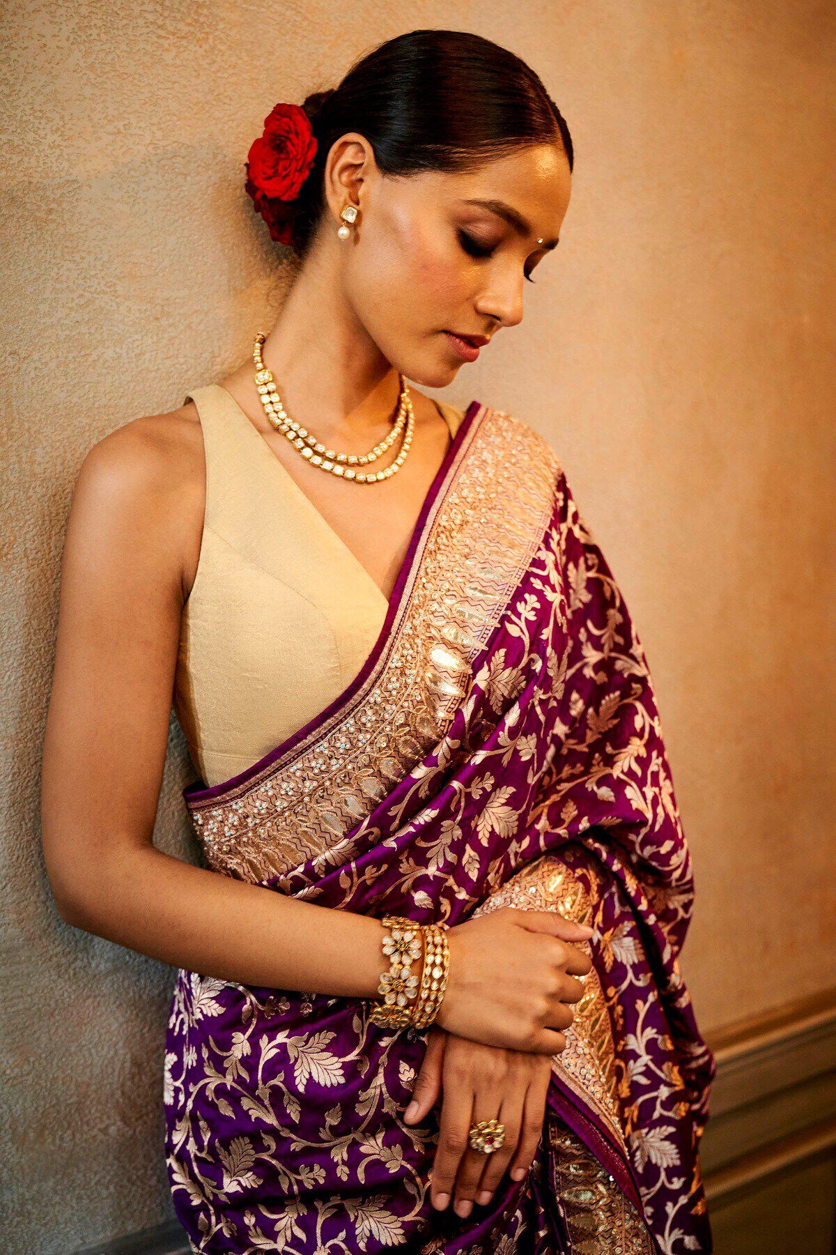 Pankaja Saree Set - Purple, Purple, image 5