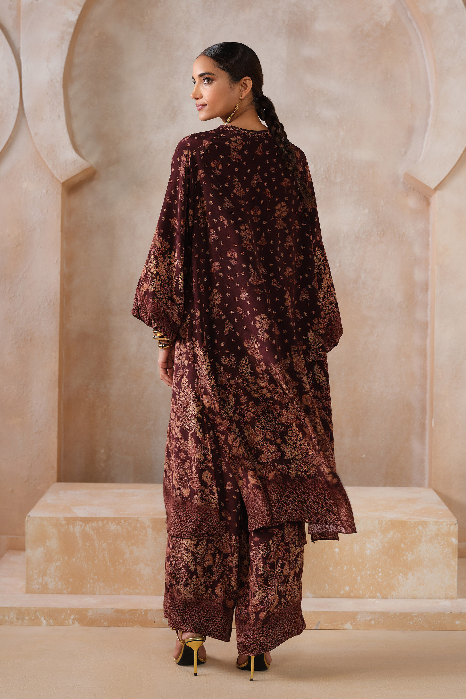 Amhara Kurta Set - Wine