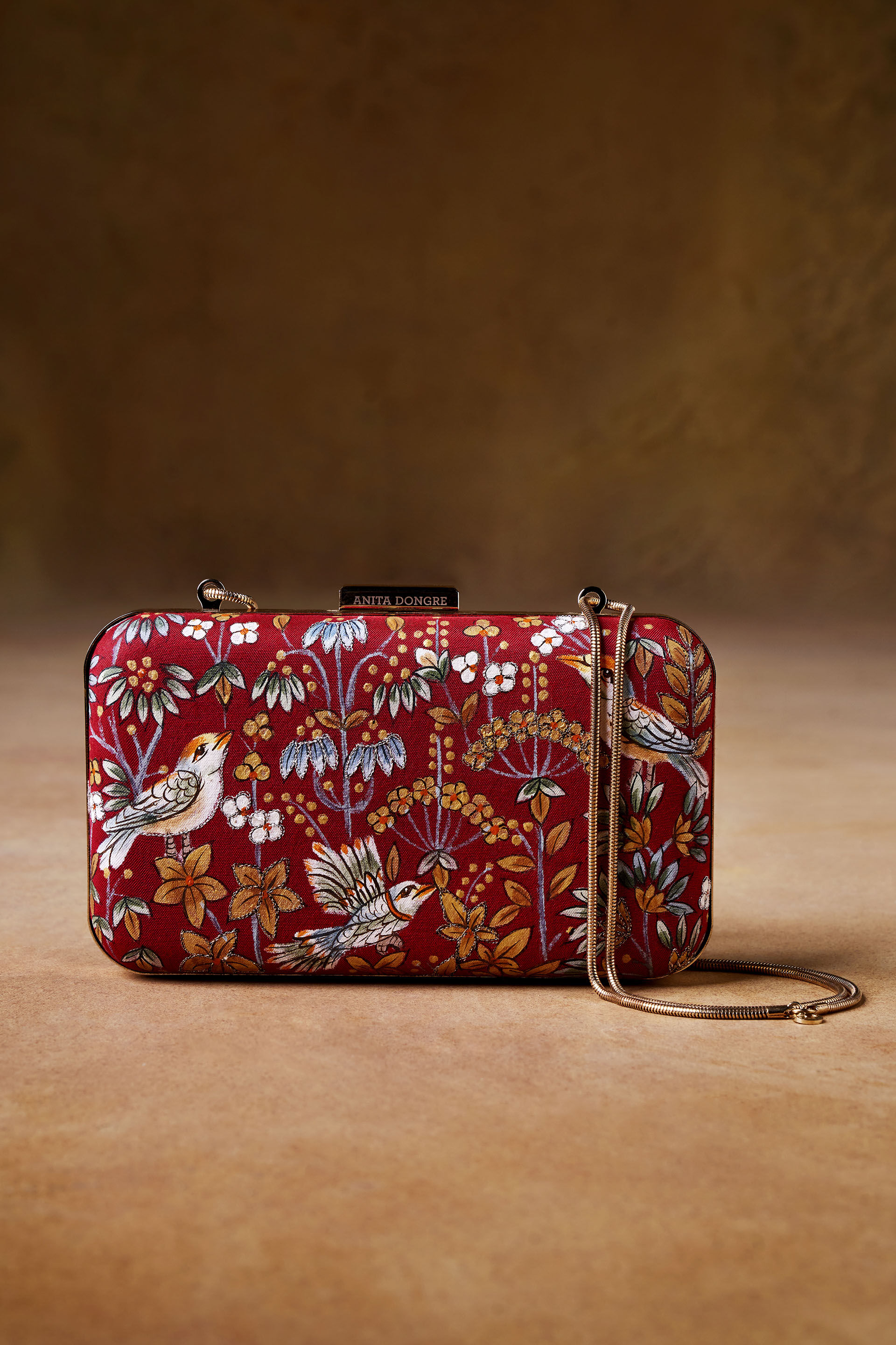 Pichhwai Clutch Scarlet Red