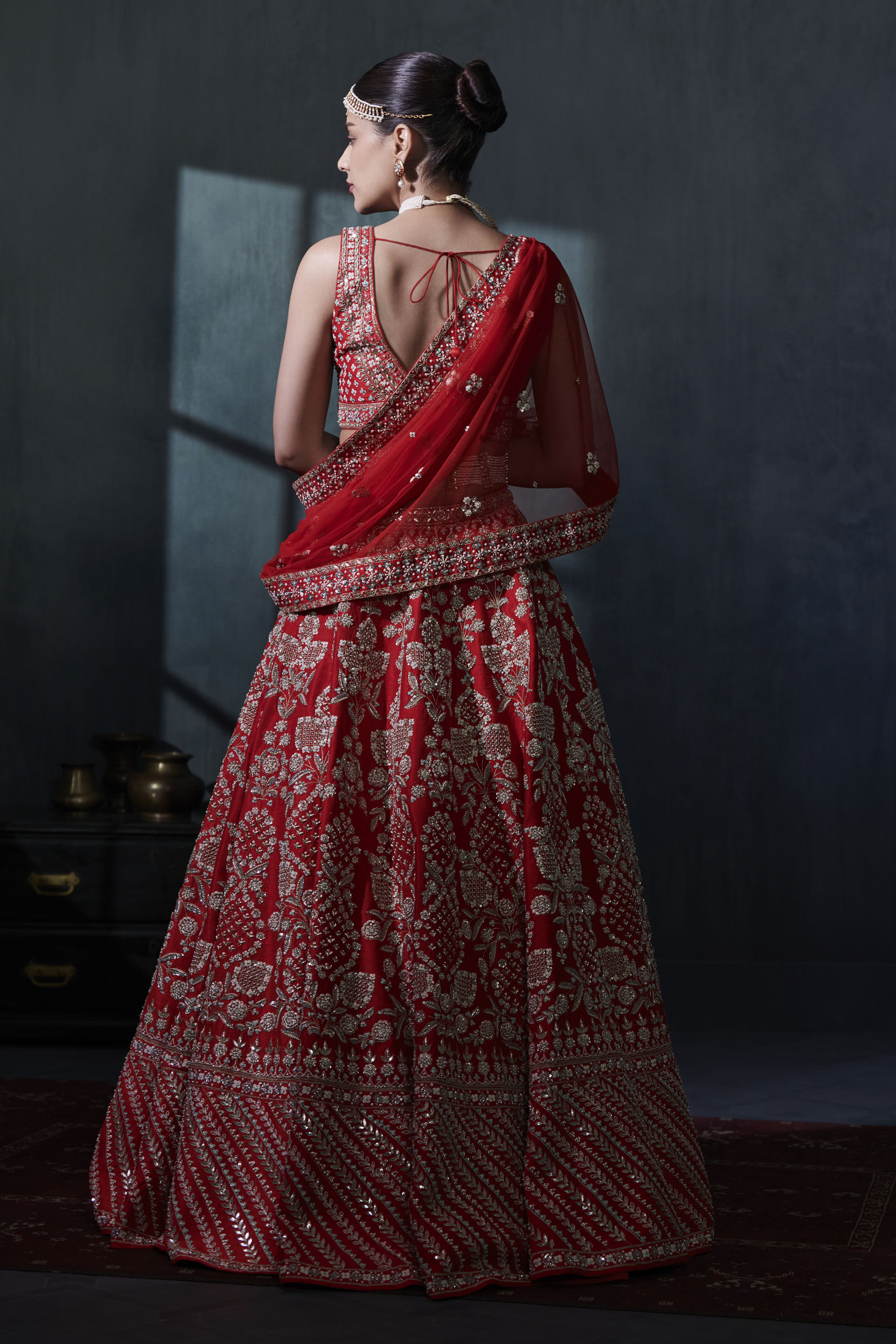 Piari Lehenga Set - Red
