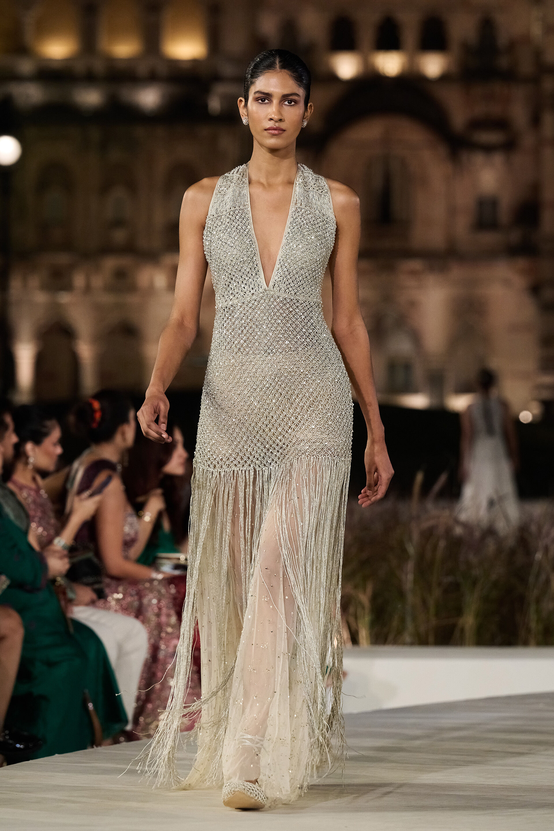 Ophrys Embroidered Macrame Gown - Gold, Gold, image 1