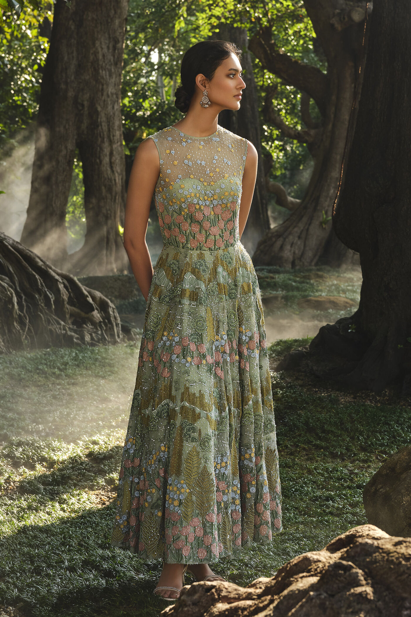 Lakeforest Embroidered Dress - Sage Lakeforest Embroidered Dress - Sage