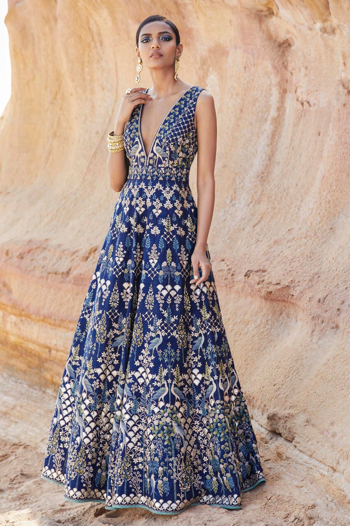 Buy Amanee Gown  Sage for Women from Anita Dongre