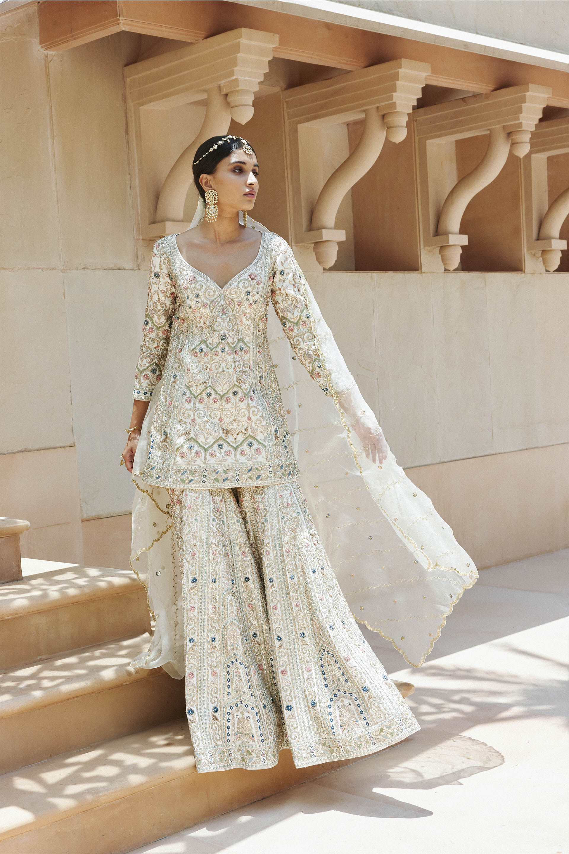 Earrings on hotsell gharara