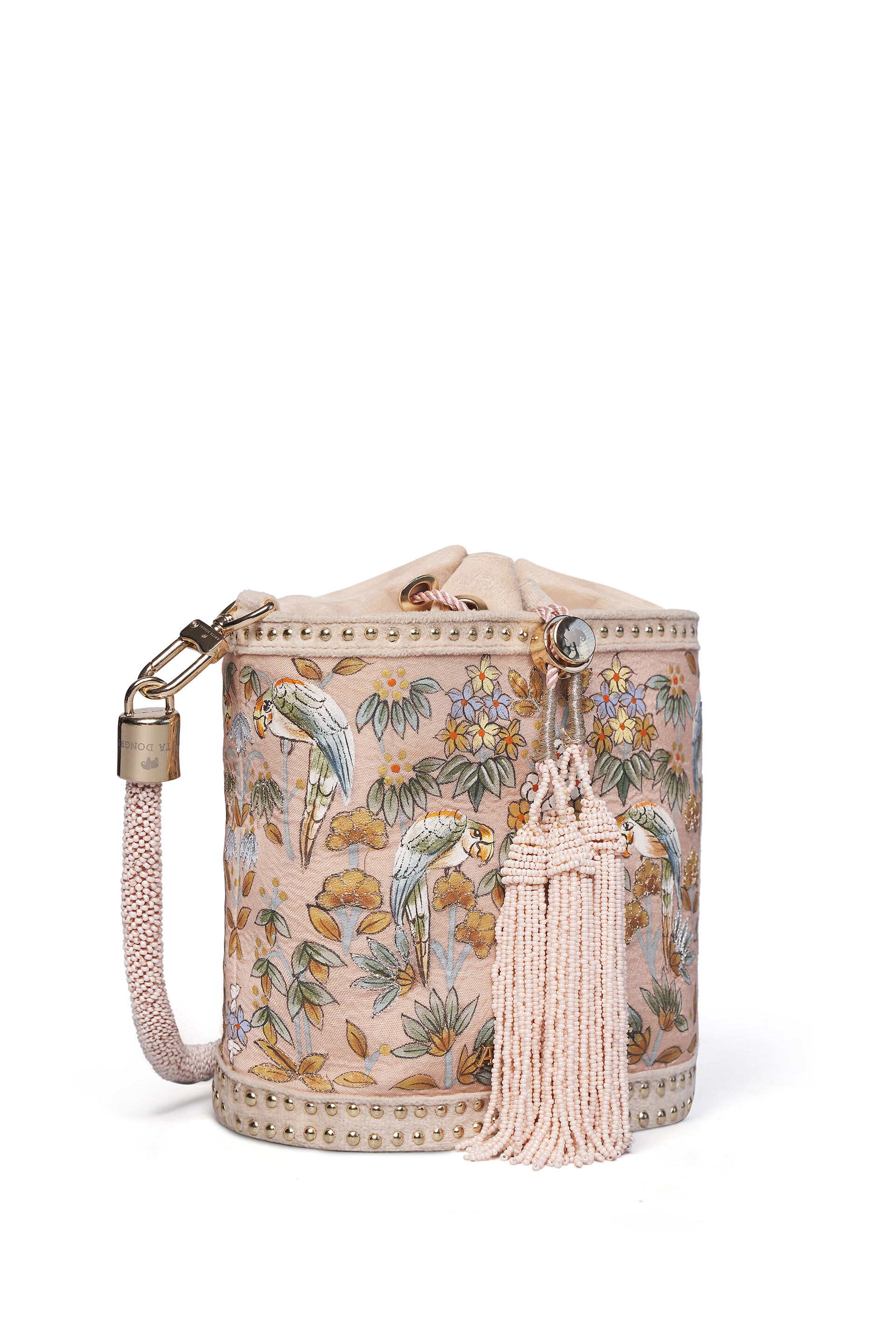 Pichhwai Bucket Bag - Flamingo Pink, Blush, image 8