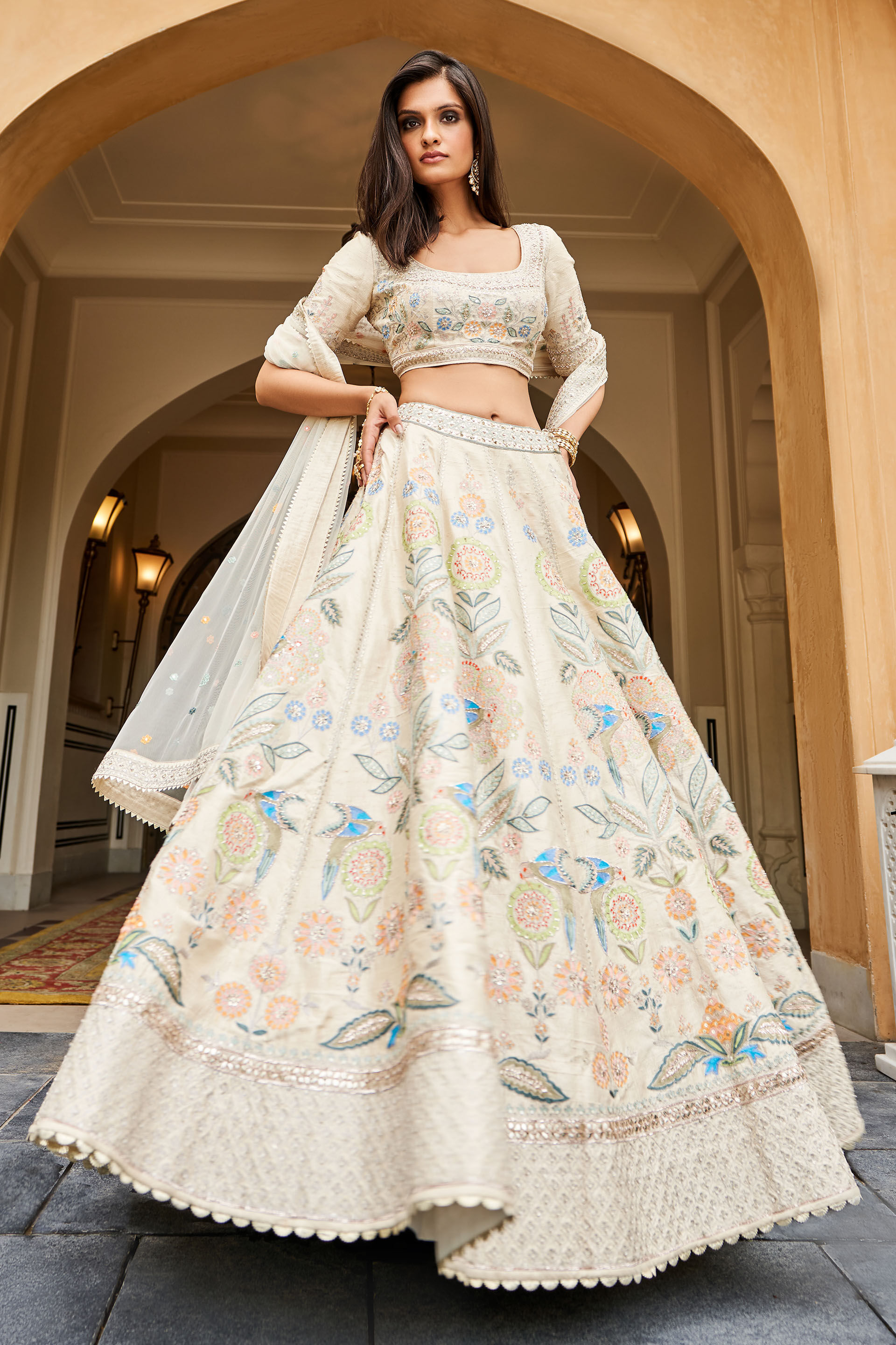 Buy lehenga and choli with Patola print in diffrent color and blouse with  patola print (Green) Online at Best Prices in India - JioMart.