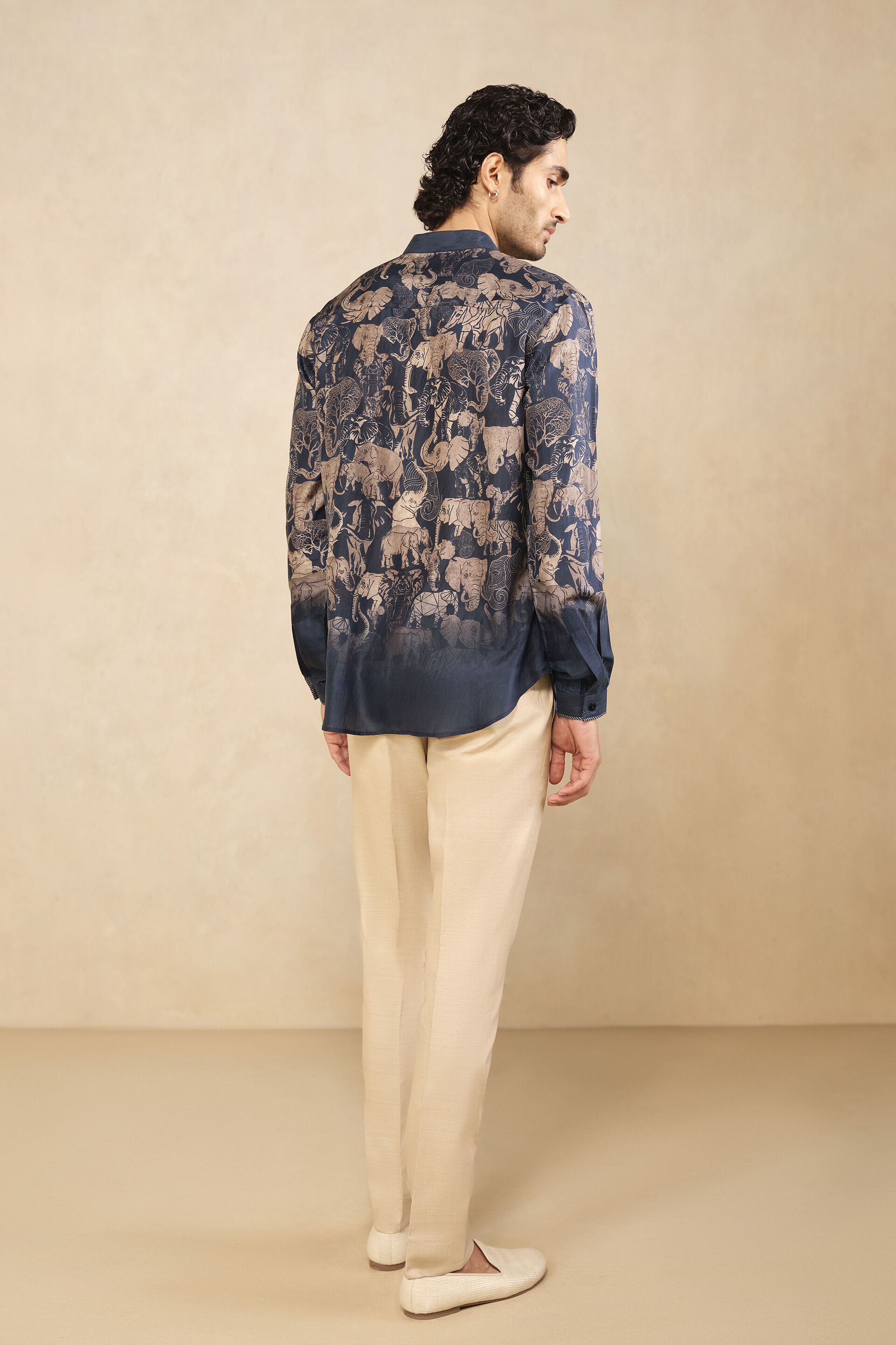 Zyad Silk Shirt - Blue