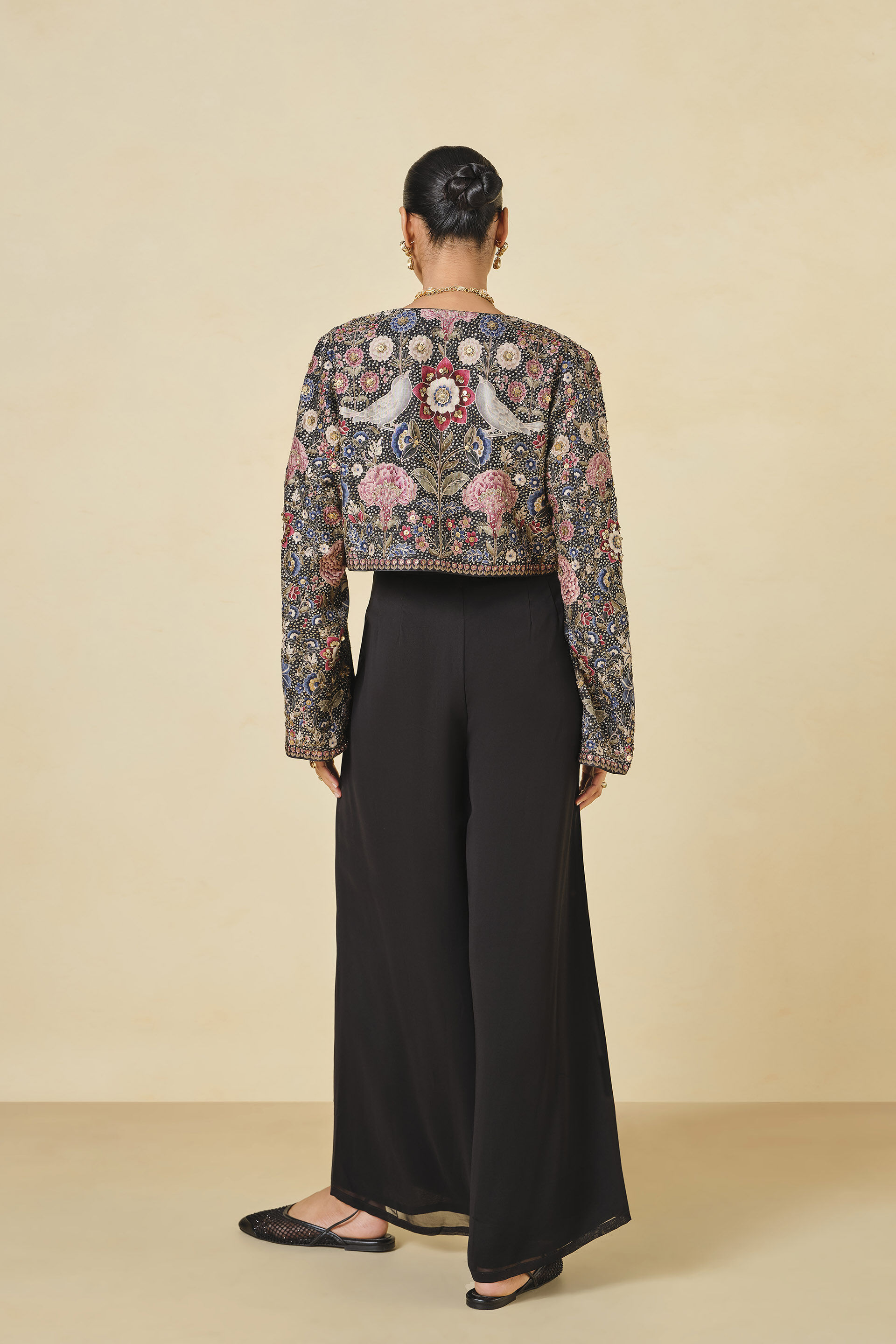 Life Of The Nightforest Sequin Palazzo Set - Black, Black, image 3