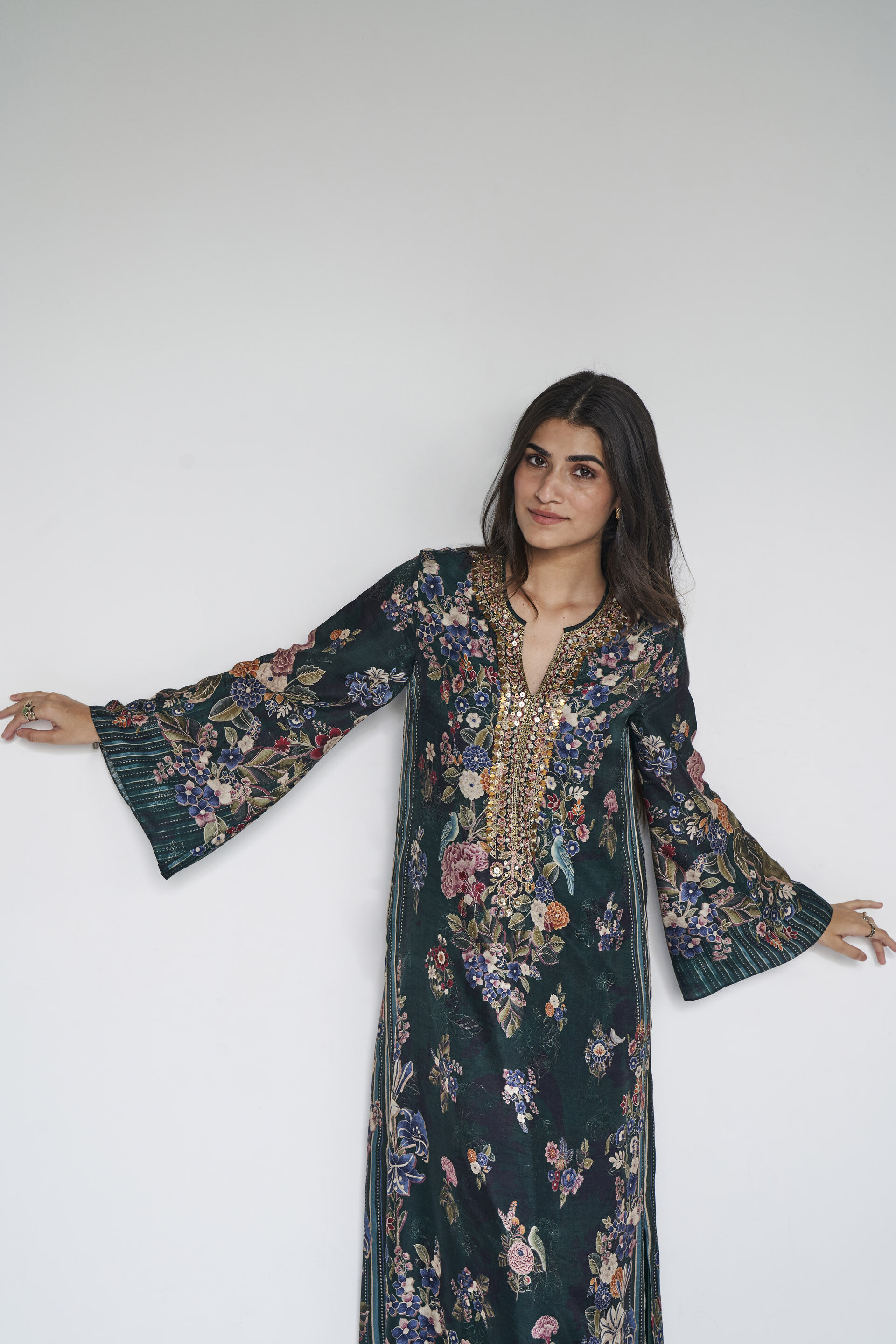 Gazala Kaftan - Green, Green, image 5