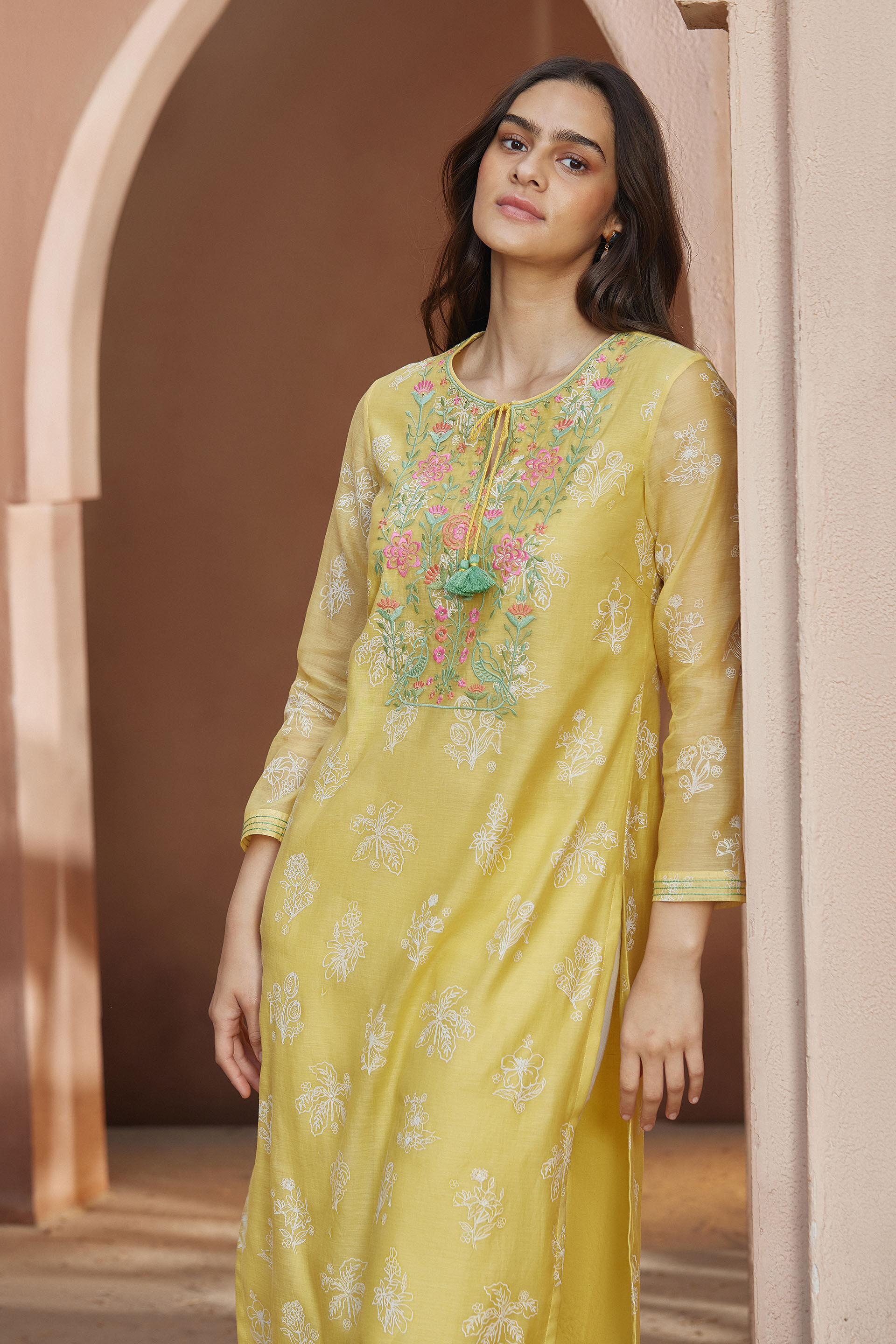 Zaina Kurta - Yellow, Yellow, image 4