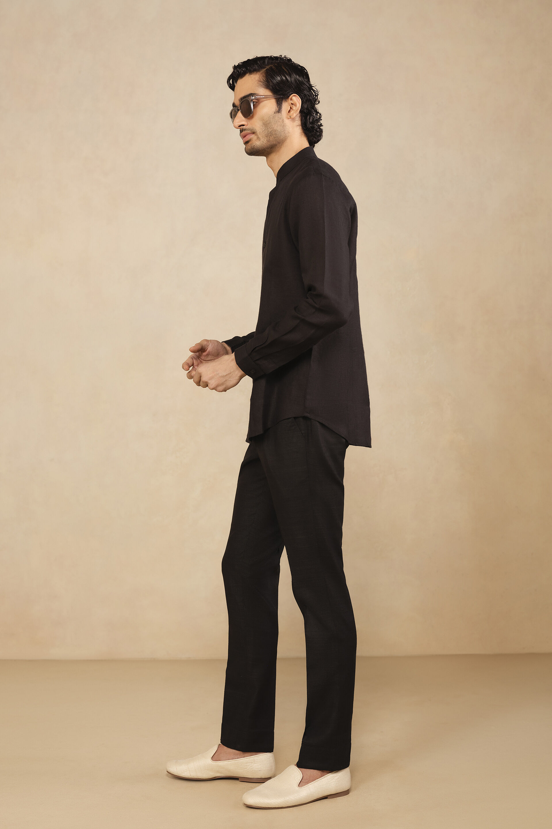 Anant Linen Shirt - Black, Black, image 3
