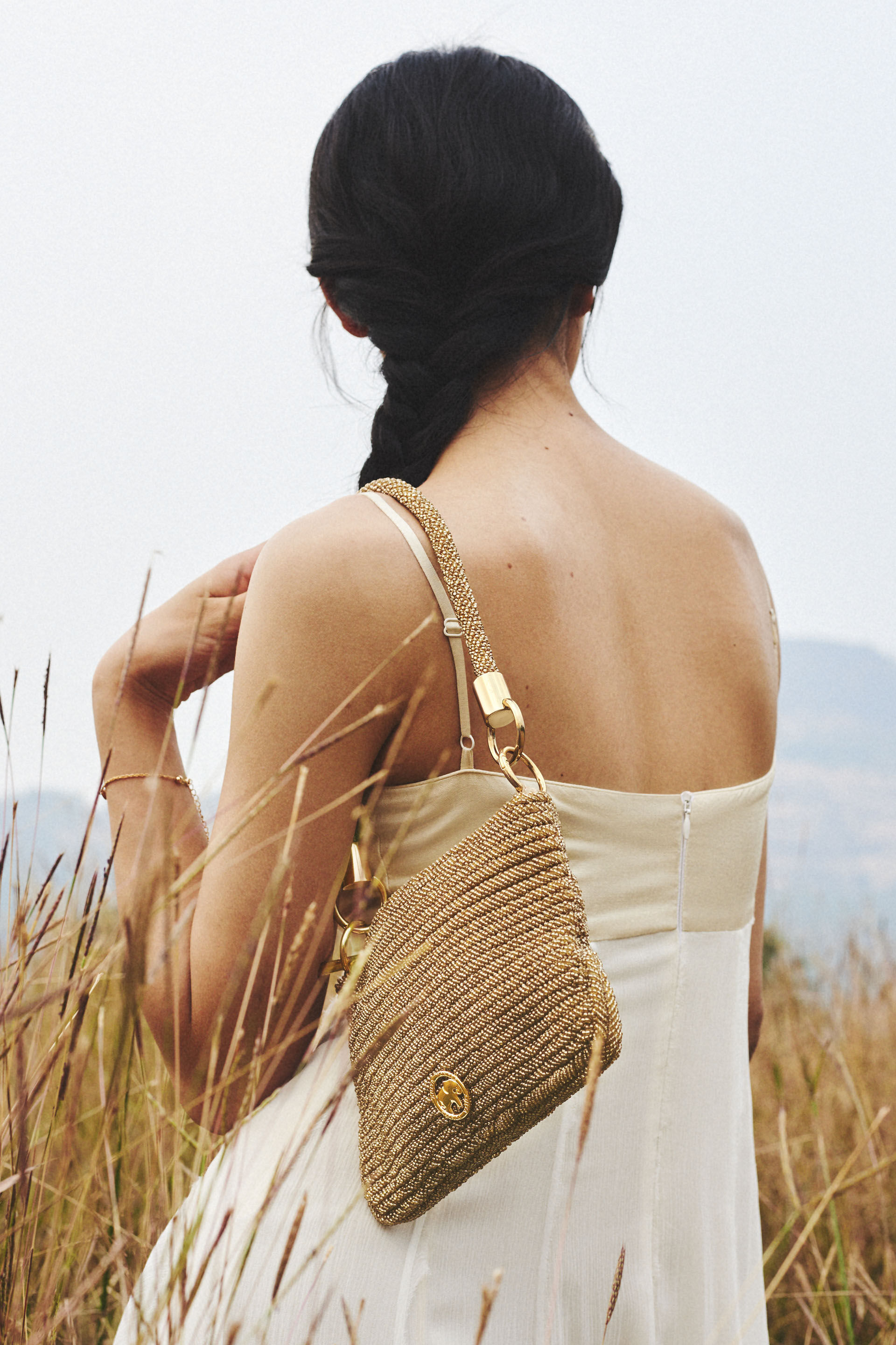 Champagne clearance gold bag
