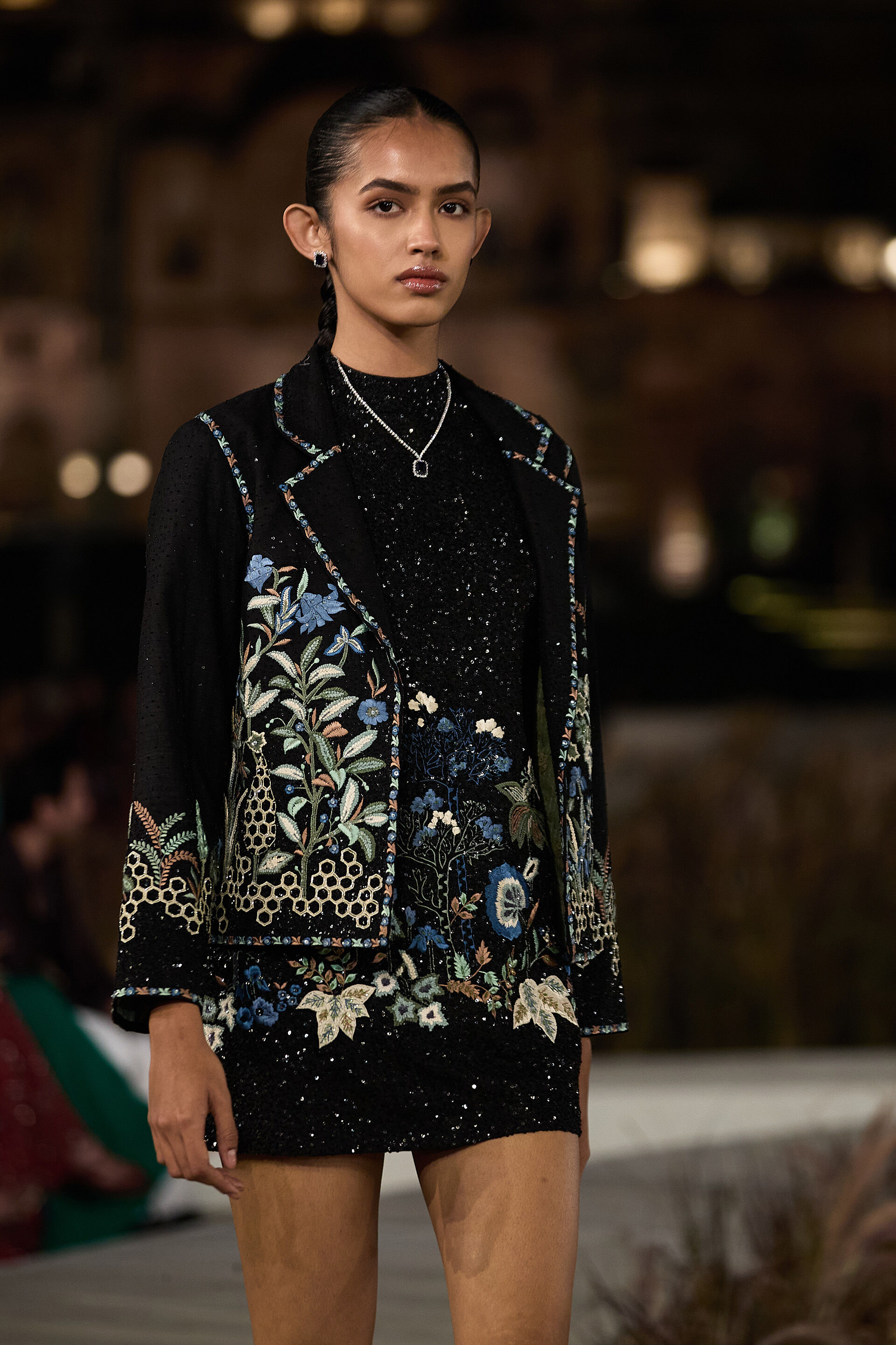 Felindra Embroidered Silk Jacket - Black