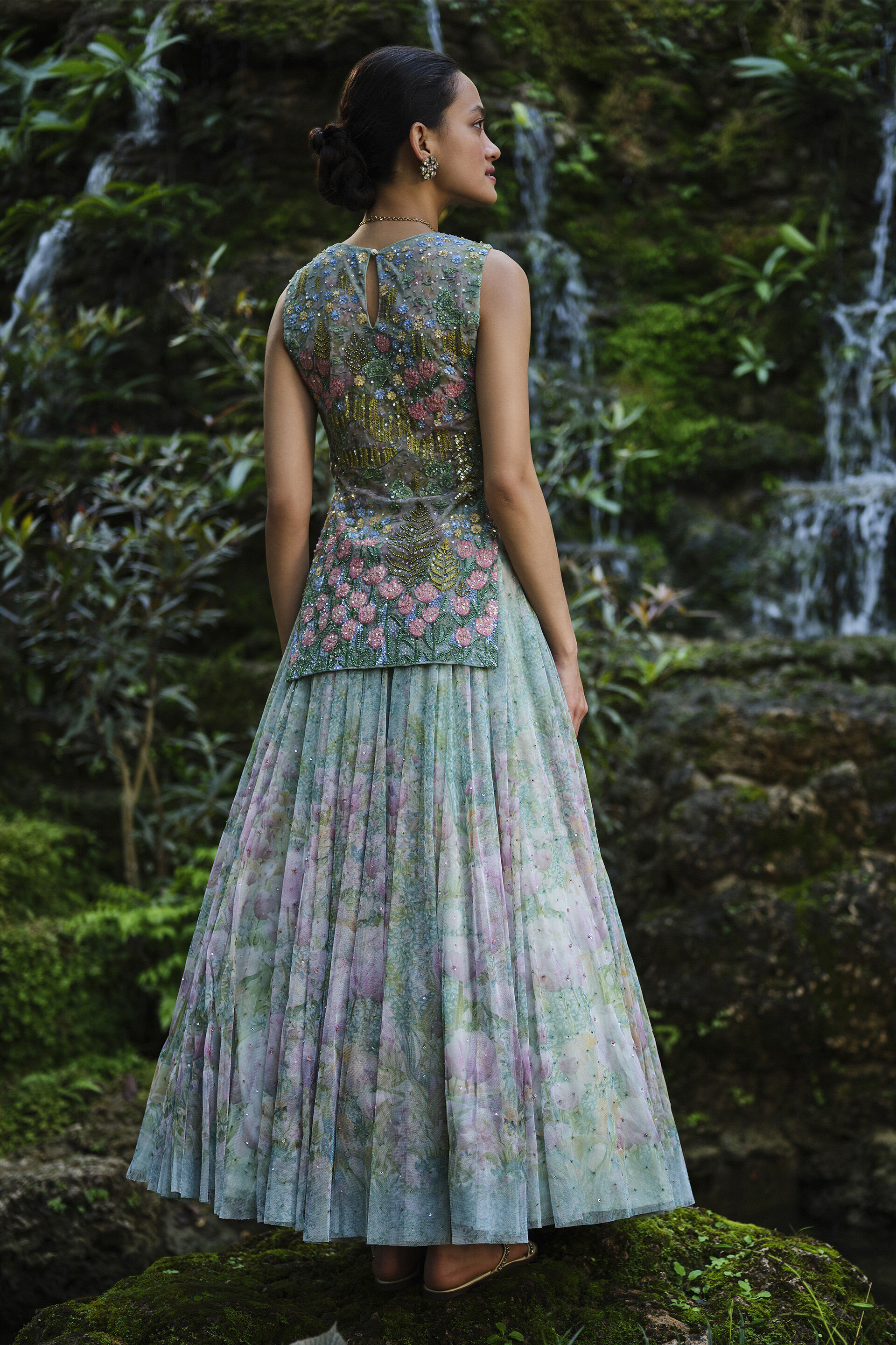 Isla Embroidered & Applique Skirt Set - Blue, Blue, image 2