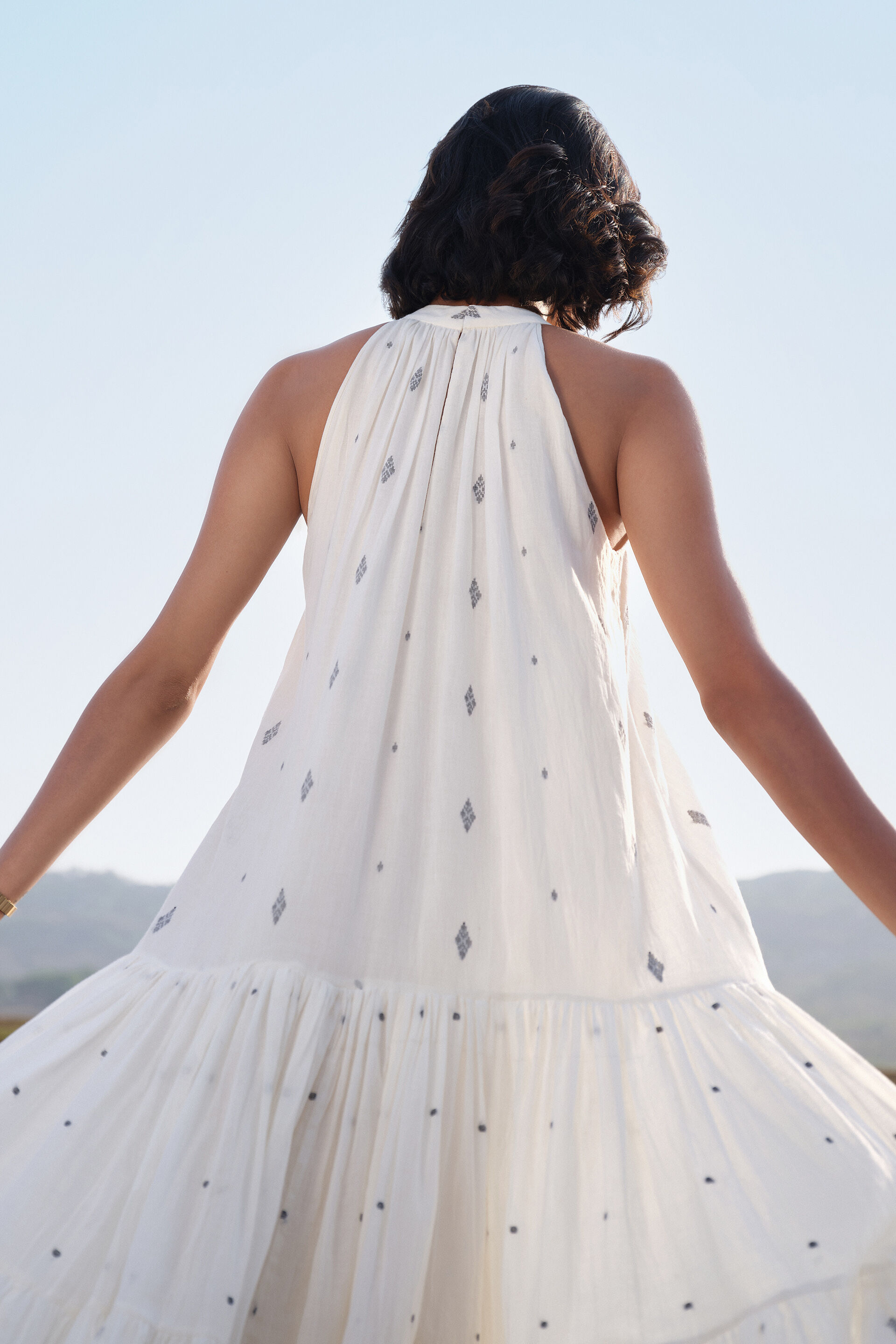 Airoso Handwoven Jamdani Dress - Ivory, Ivory, image 6