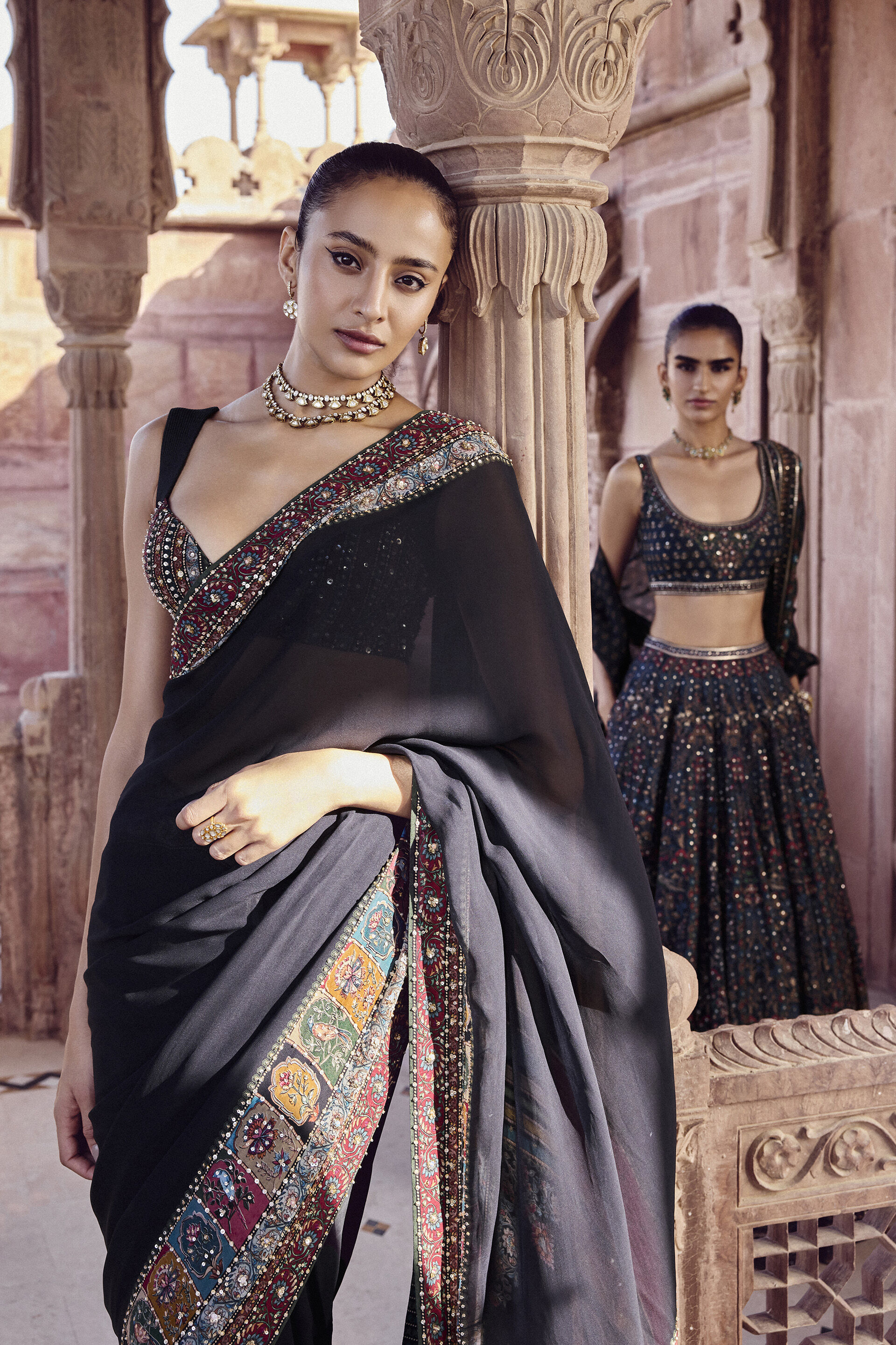 Anjana Saree - Black, Black, image 5