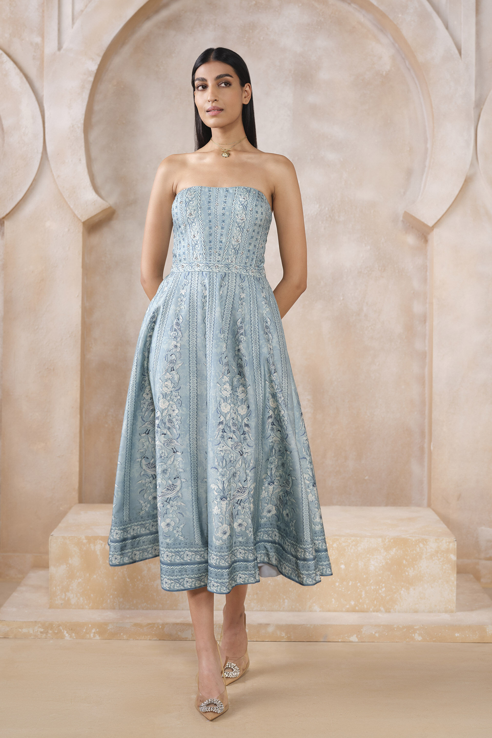 Elazar Dress - Blue, Blue, image 1