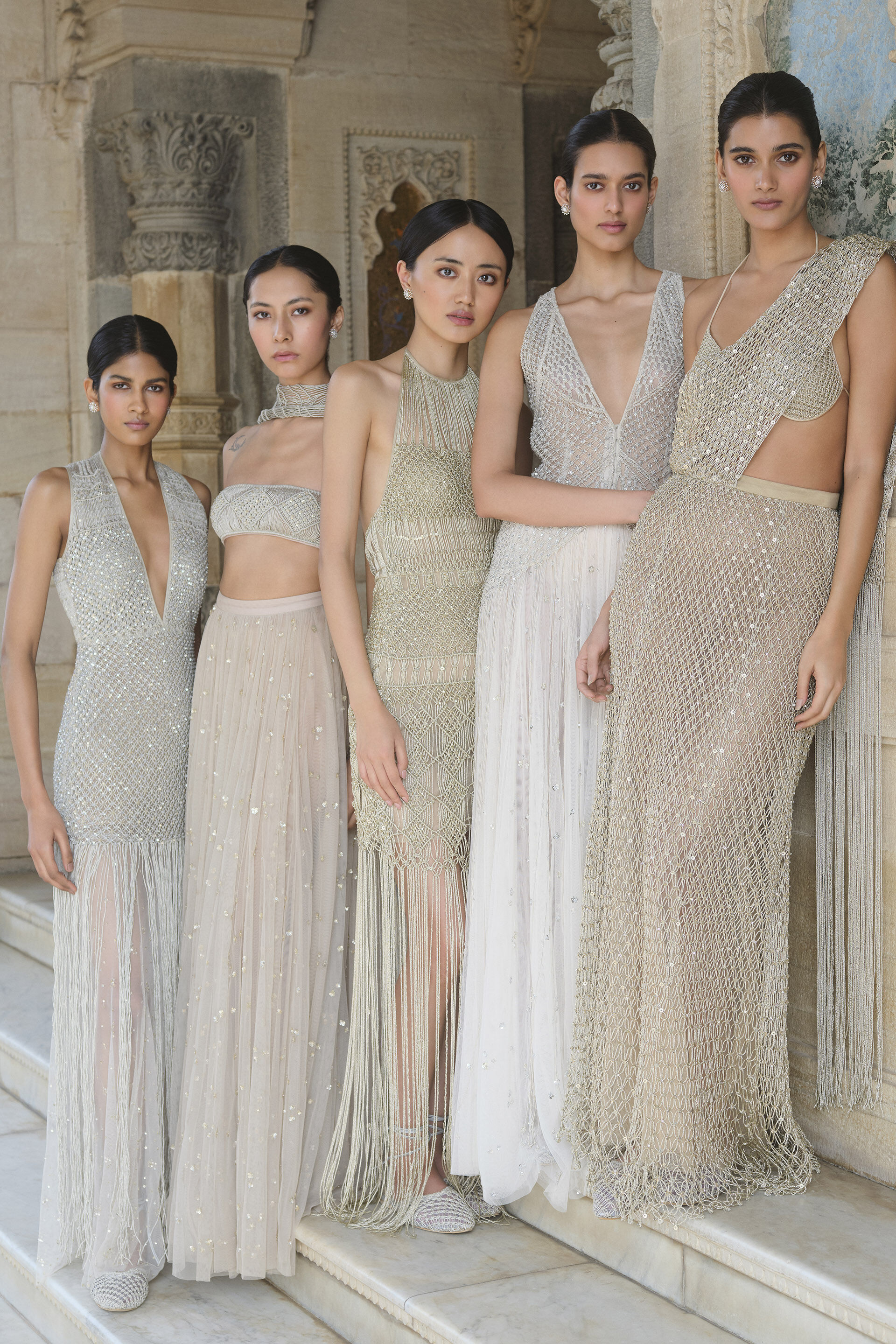 Ophrys Embroidered Macrame Gown - Gold, Gold, image 3