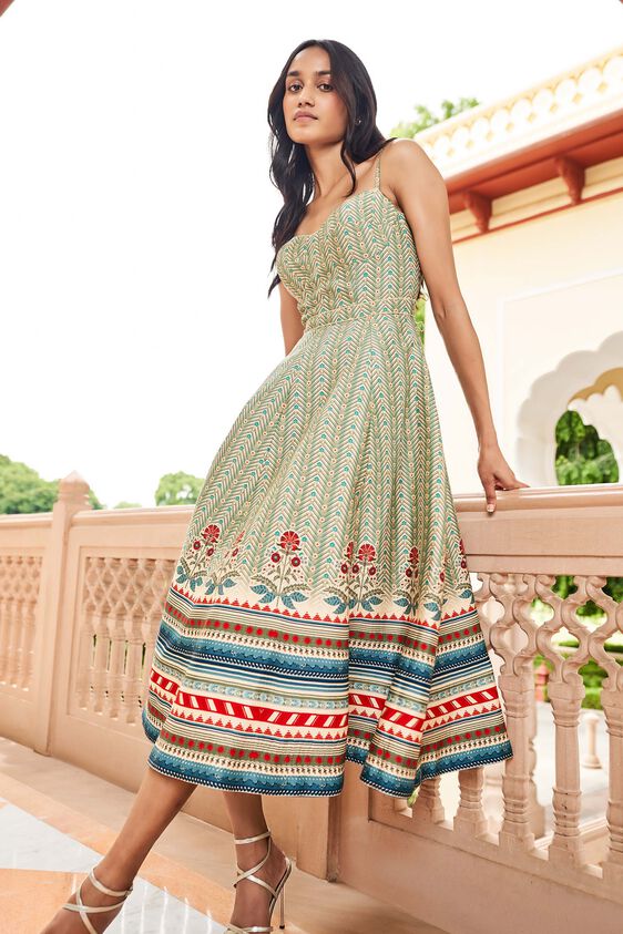 Buy Reeja Dress-Beige for Women from Anita Dongre
