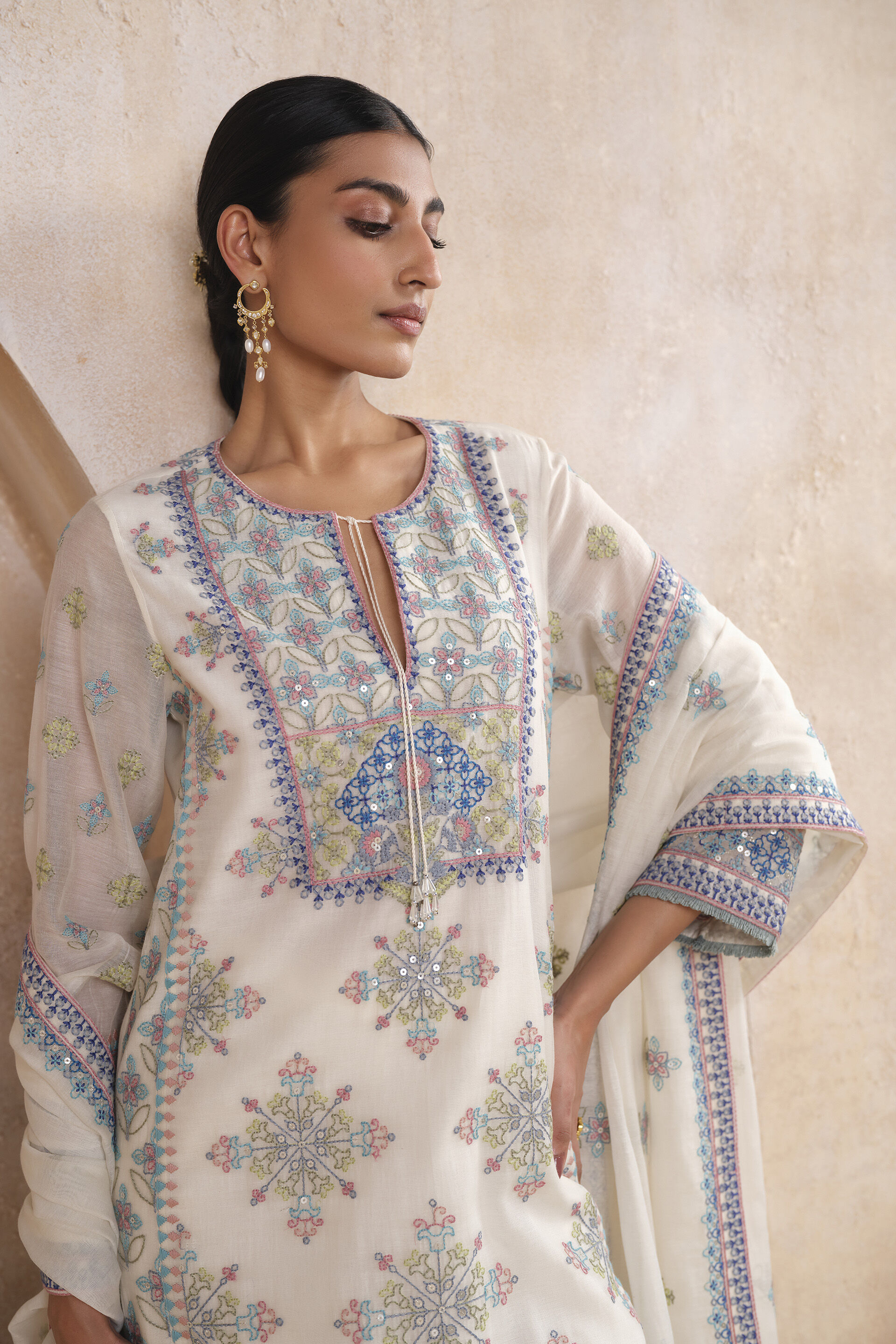Alvia Embroidered Mul Suit Set - Multi, Multi, image 4