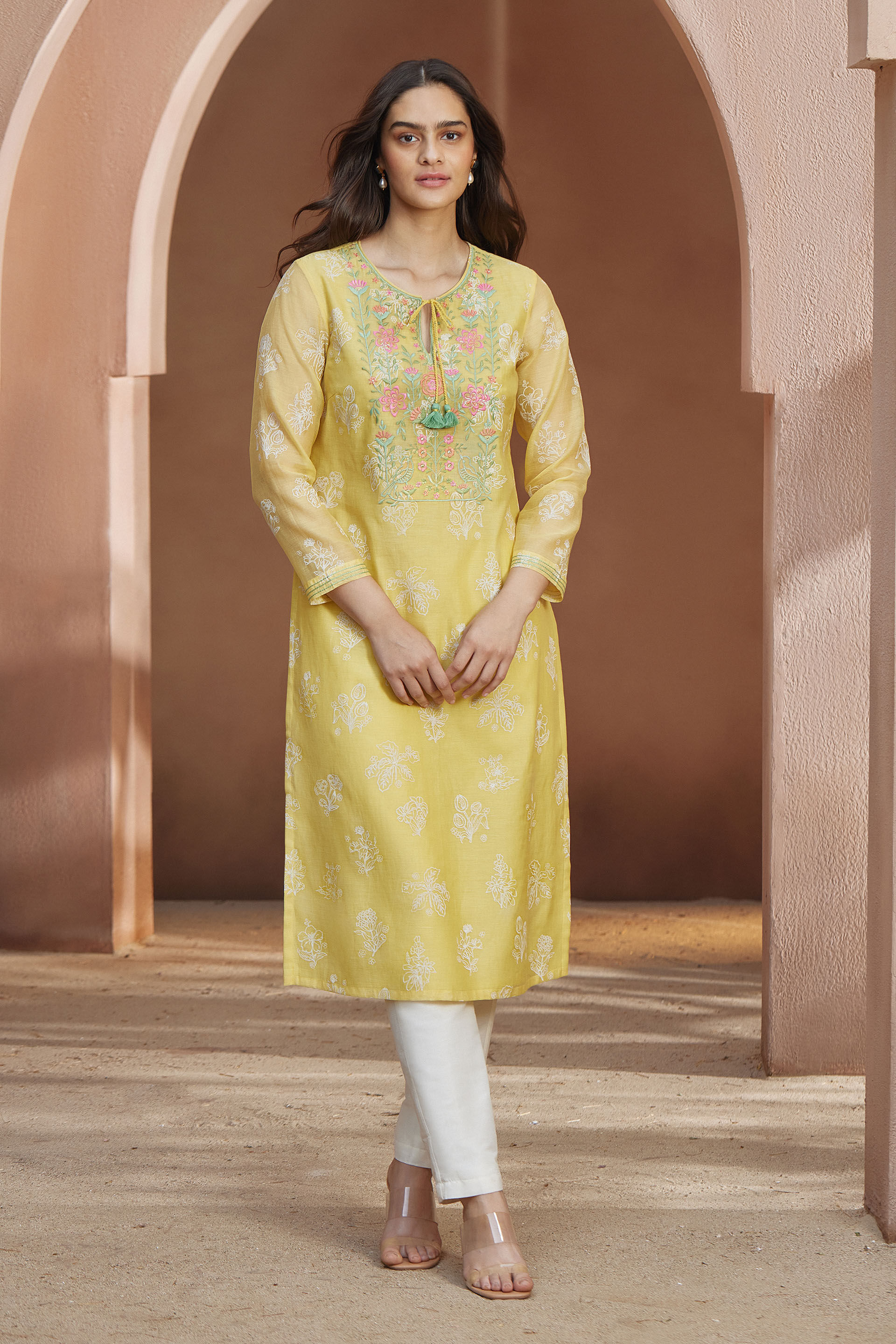 Zaina Kurta - Yellow, Yellow, image 1