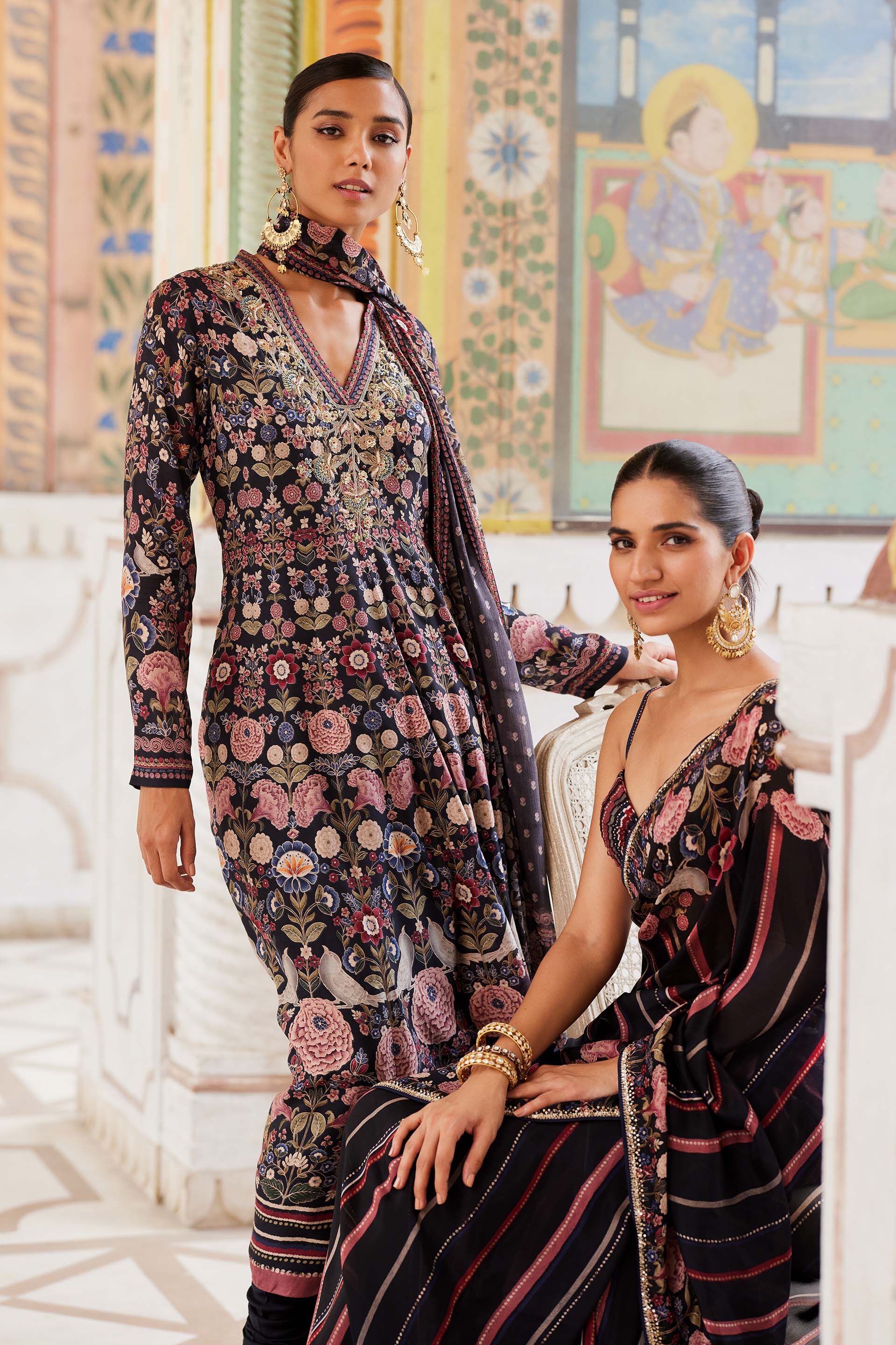 Ezha Saree - Black, Black, image 3