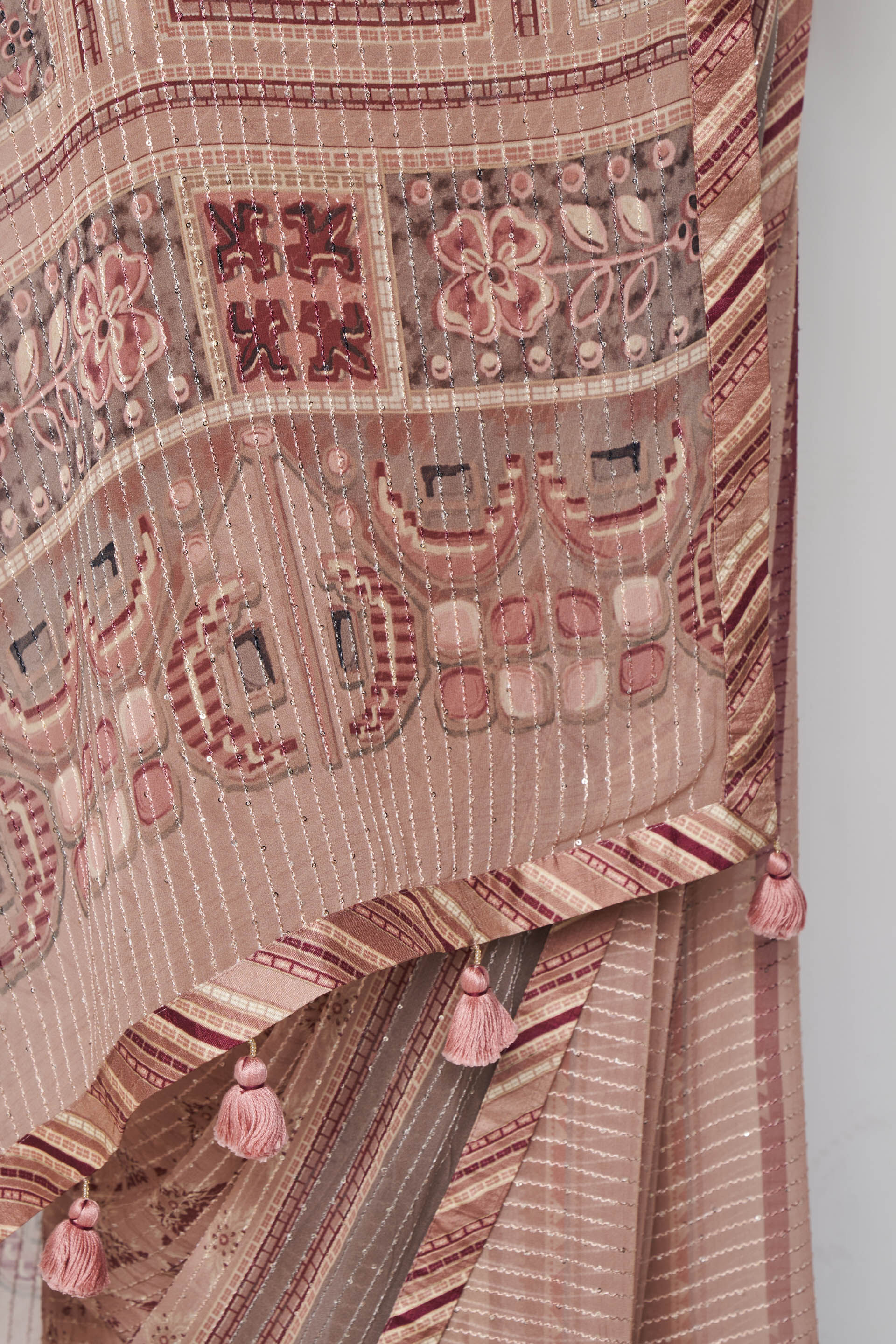 Roksanda Saree Set, Onion Pink, image 8