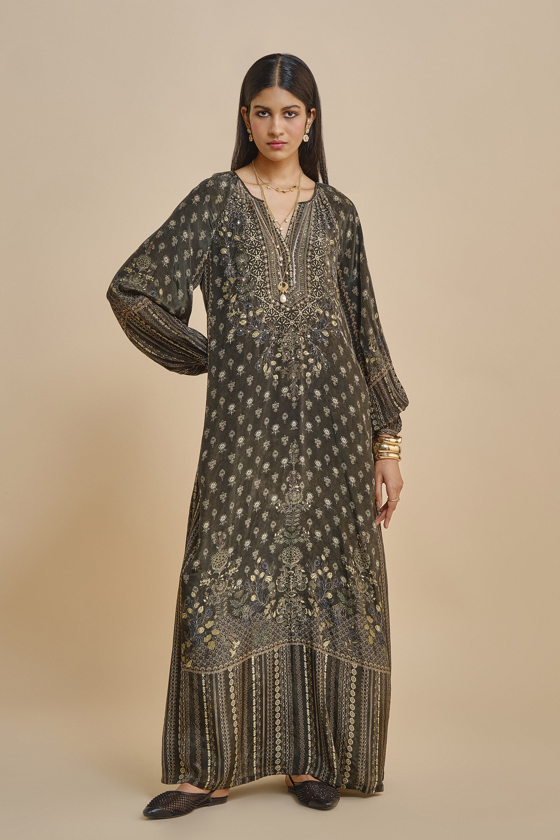 Araza Kaftan - Green, Green, image 1
