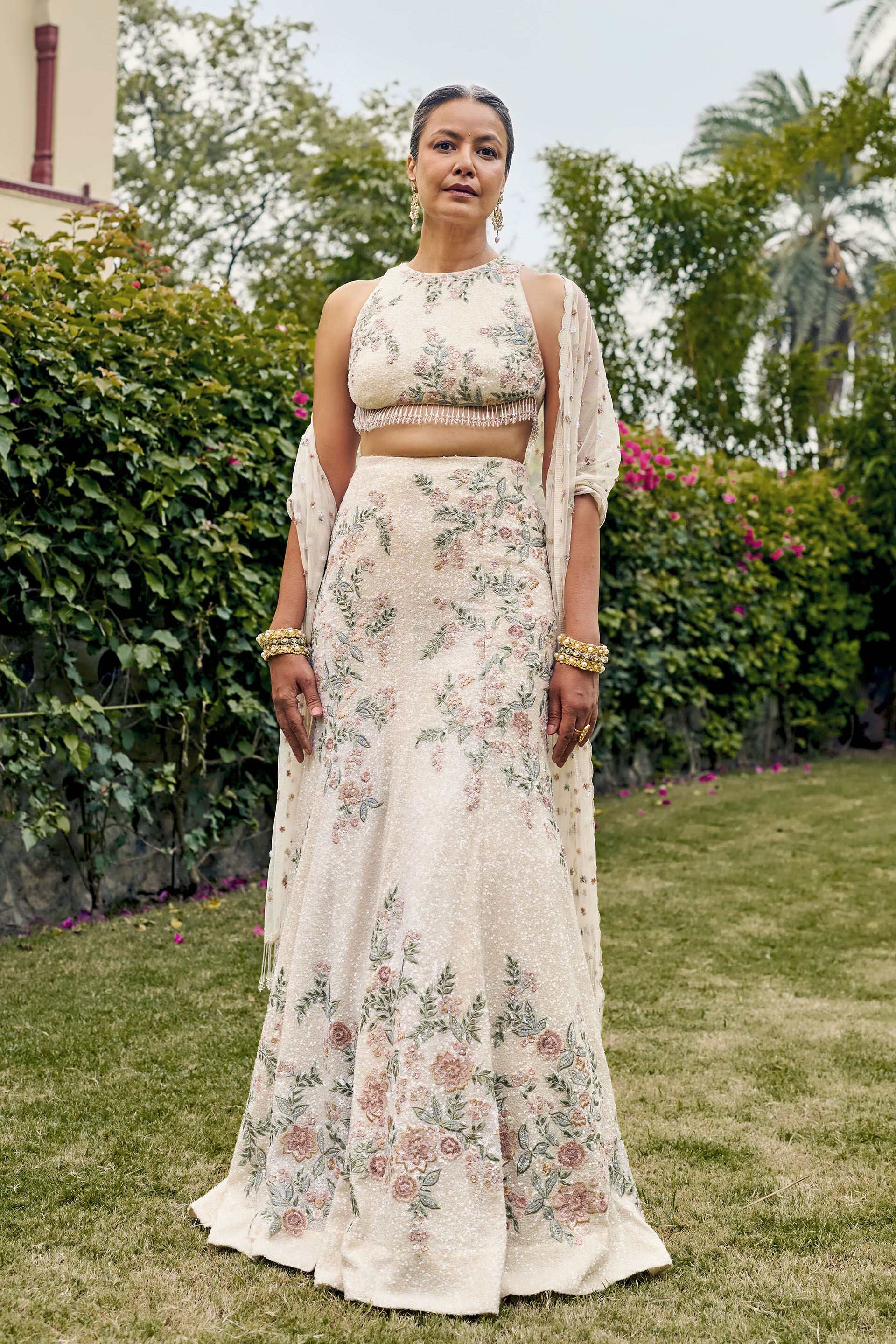 Bliss Embroidered Skirt Set - ​Ivory, Ivory, image 1