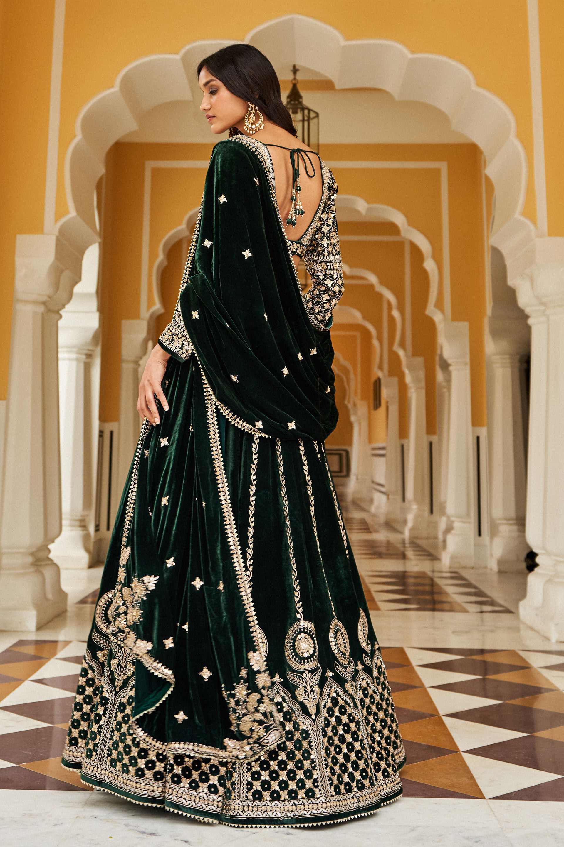 Shumaila Lehenga - Green, Green, image 5