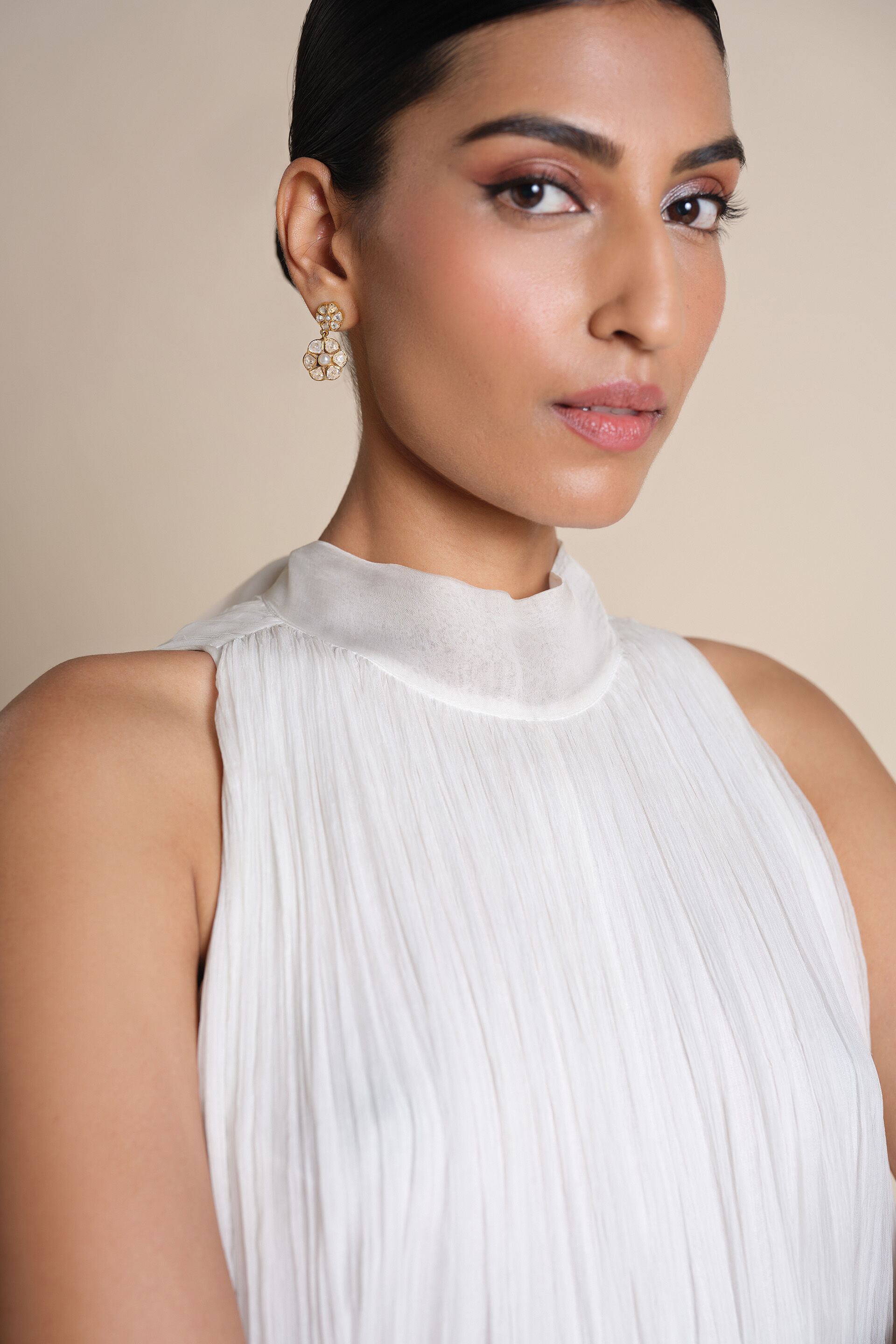 Mountain Mist Embroidered Jacket Set - Ivory, Ivory, image 8