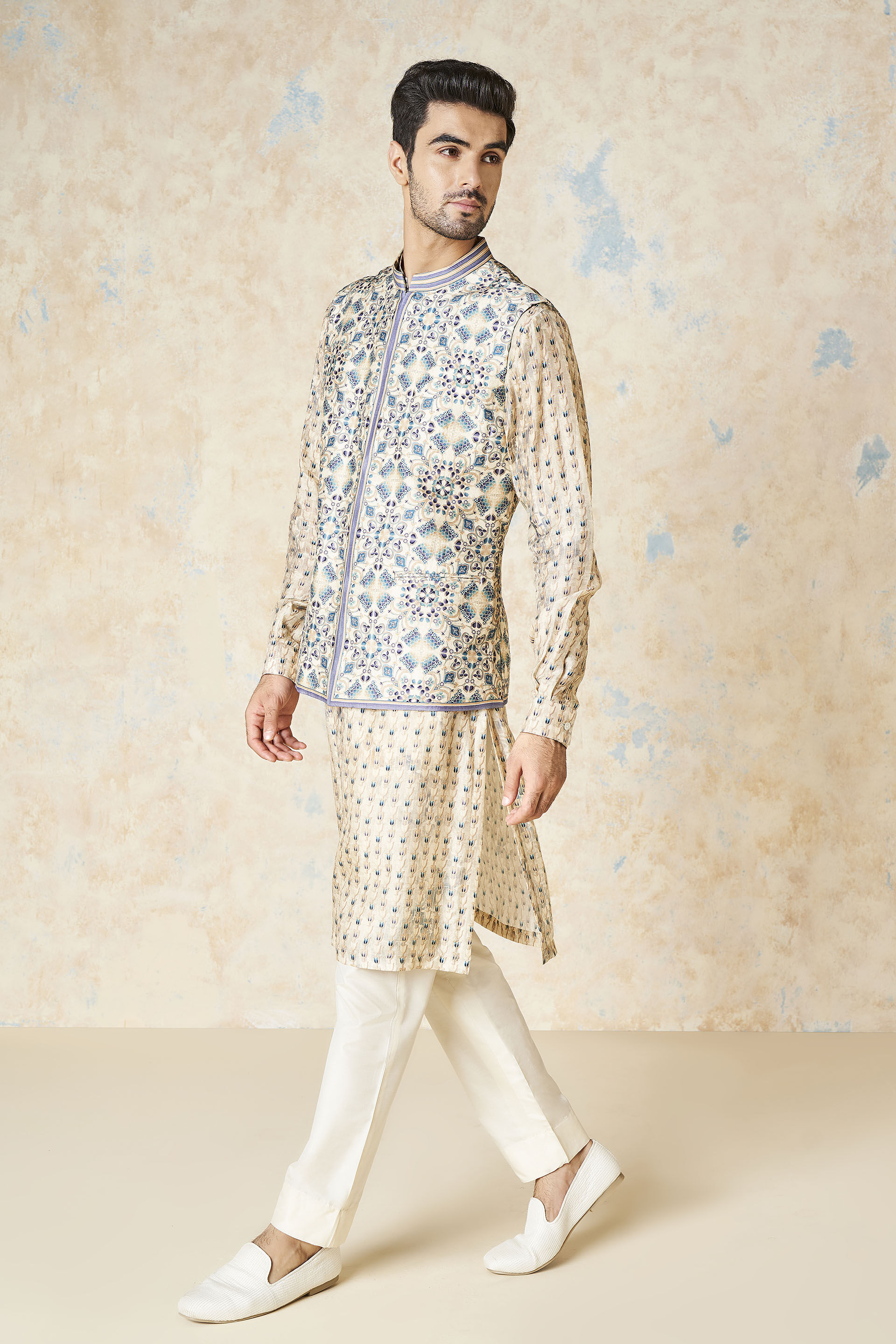 Evyavan Nehru Jacket - Sand, Sand, image 2