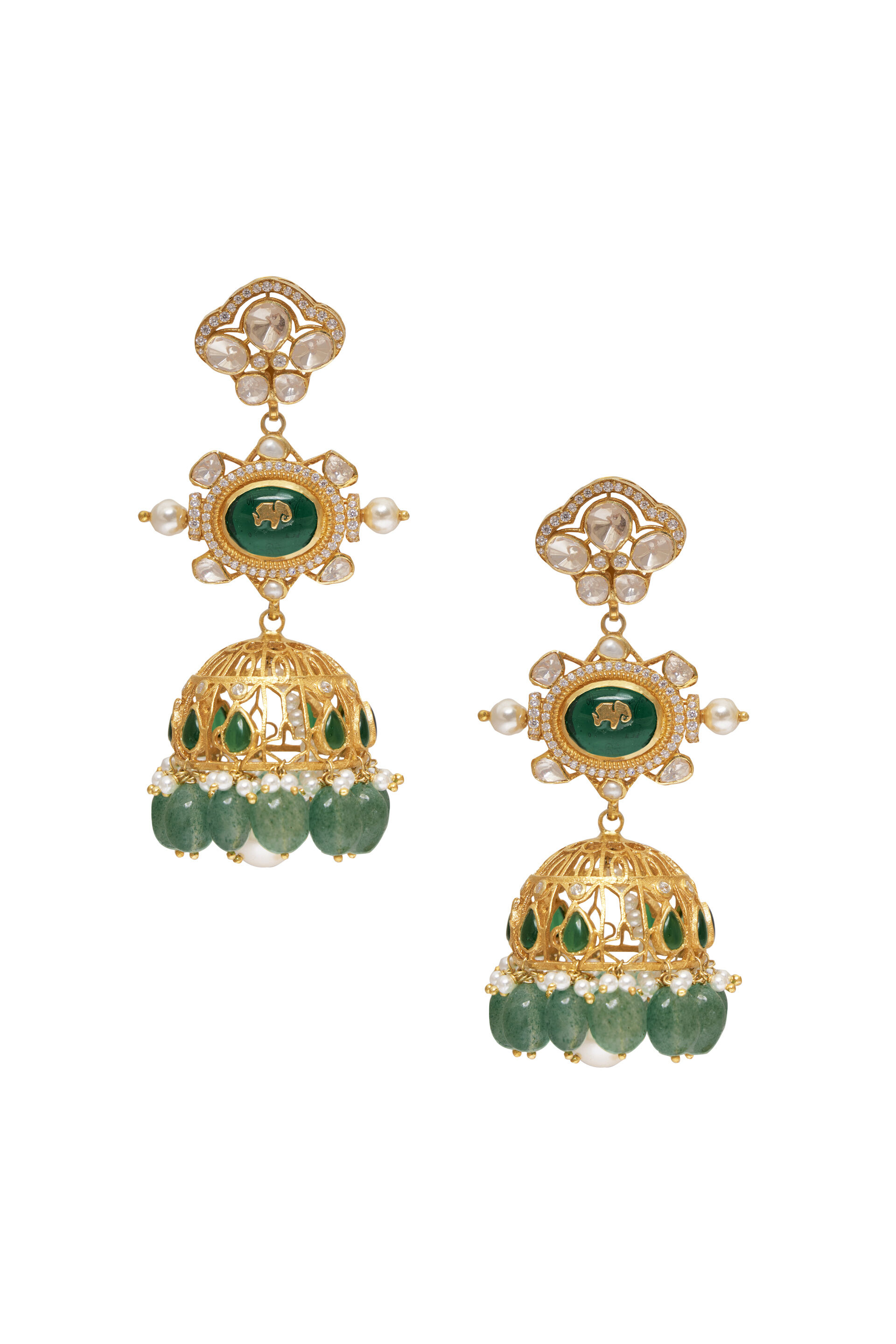 Farhana Earrings - Green