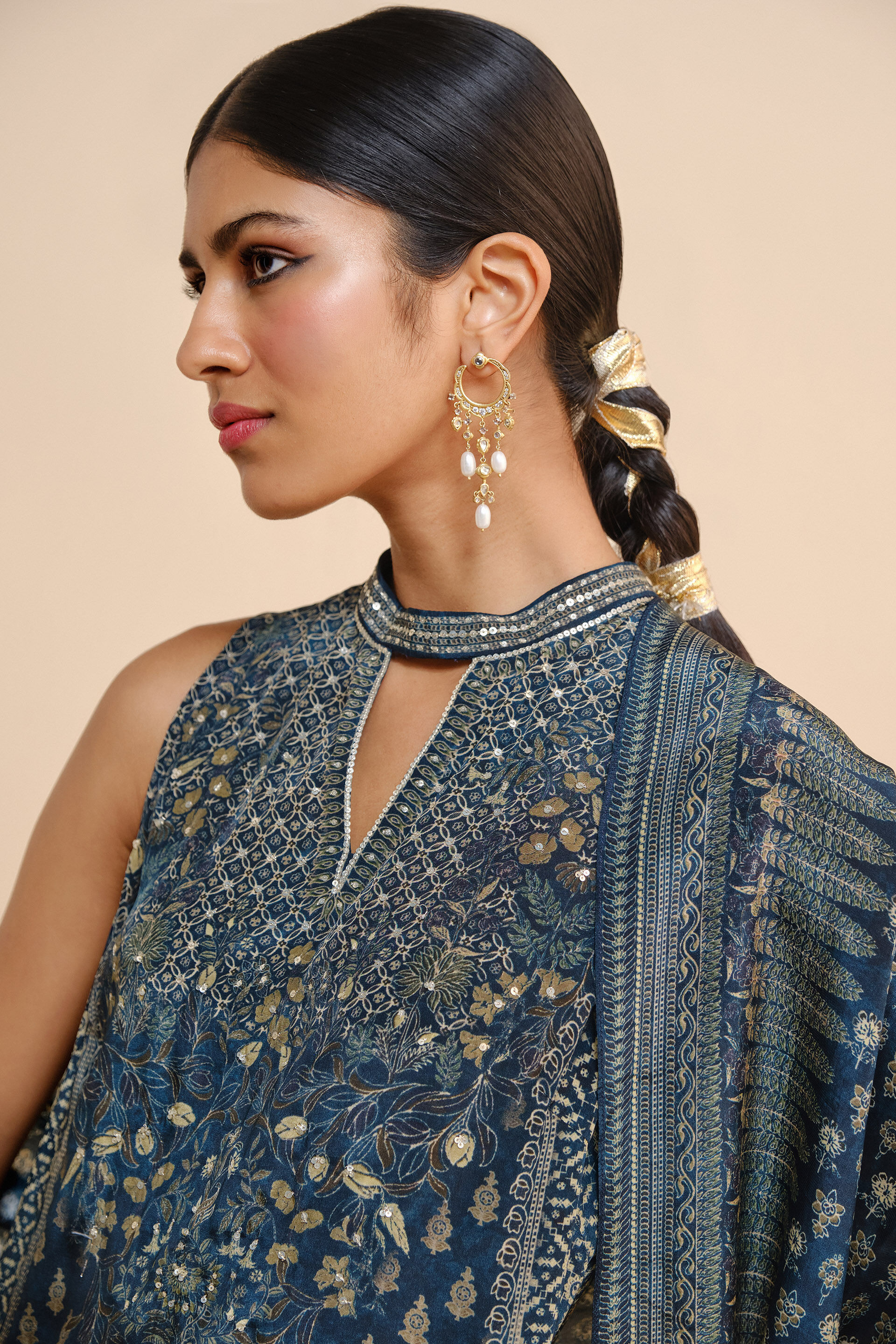 Emira A-line Kurta Set - Blue, Blue, image 5