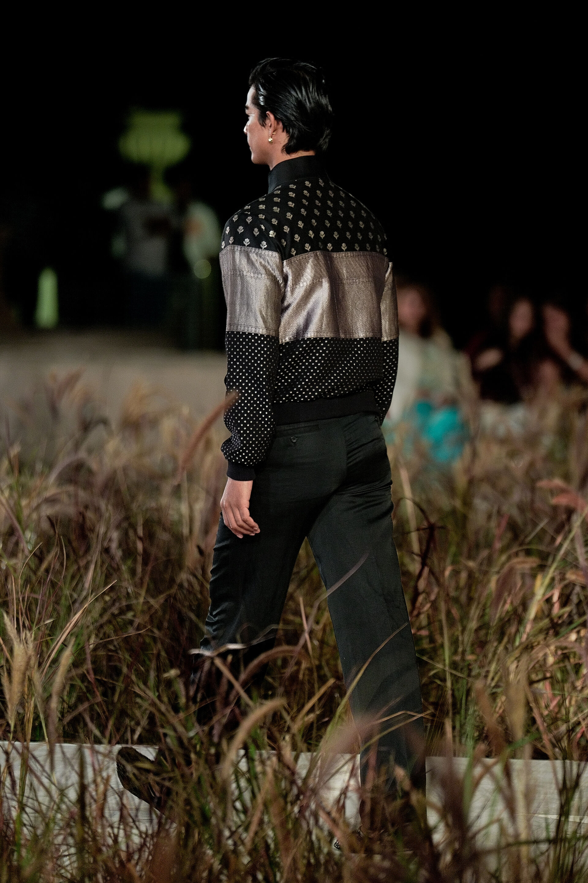 Alfvin Handwoven Benarasi Jacket Set - Black