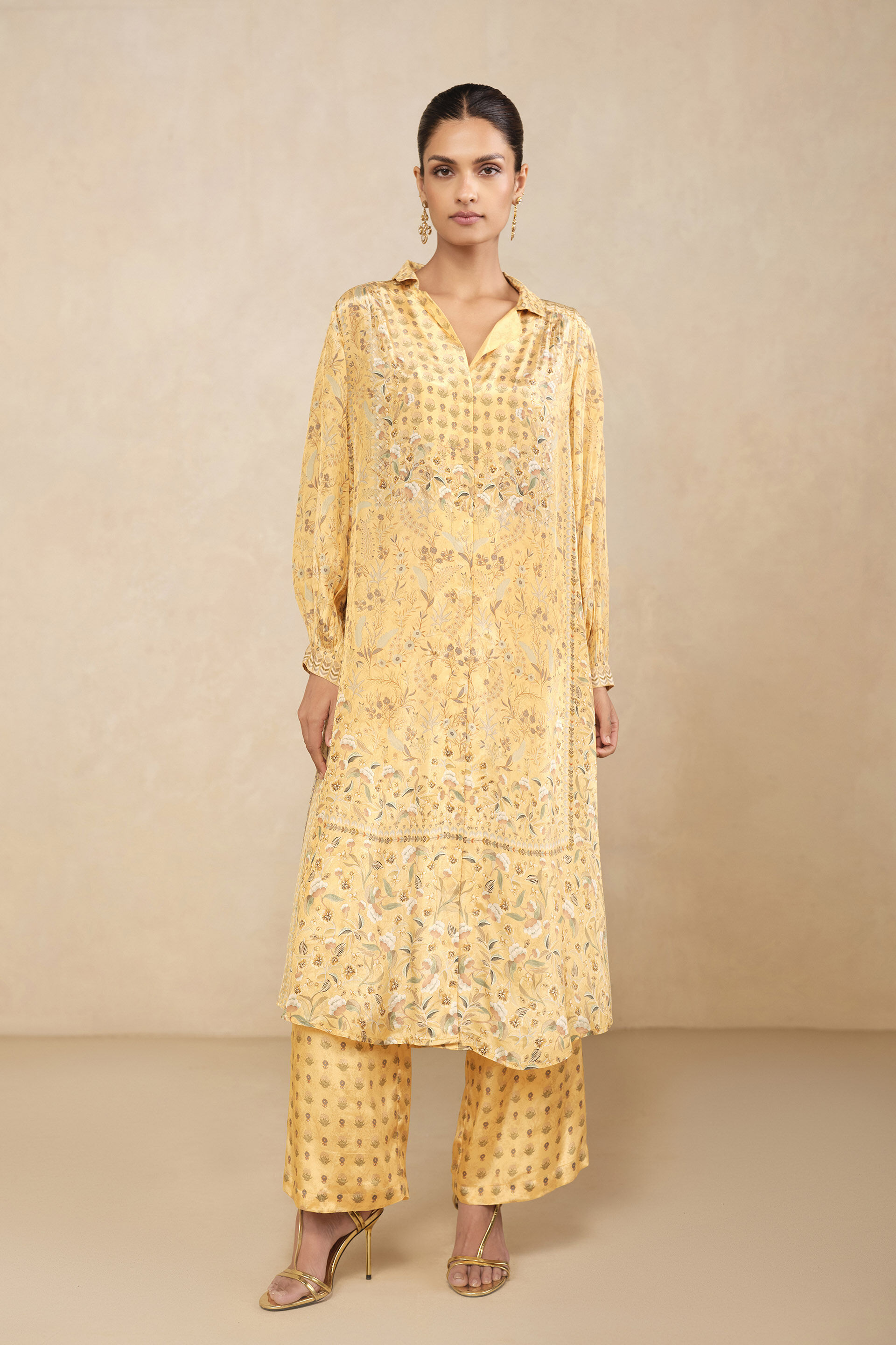 Shaima Kurta Set - Yellow