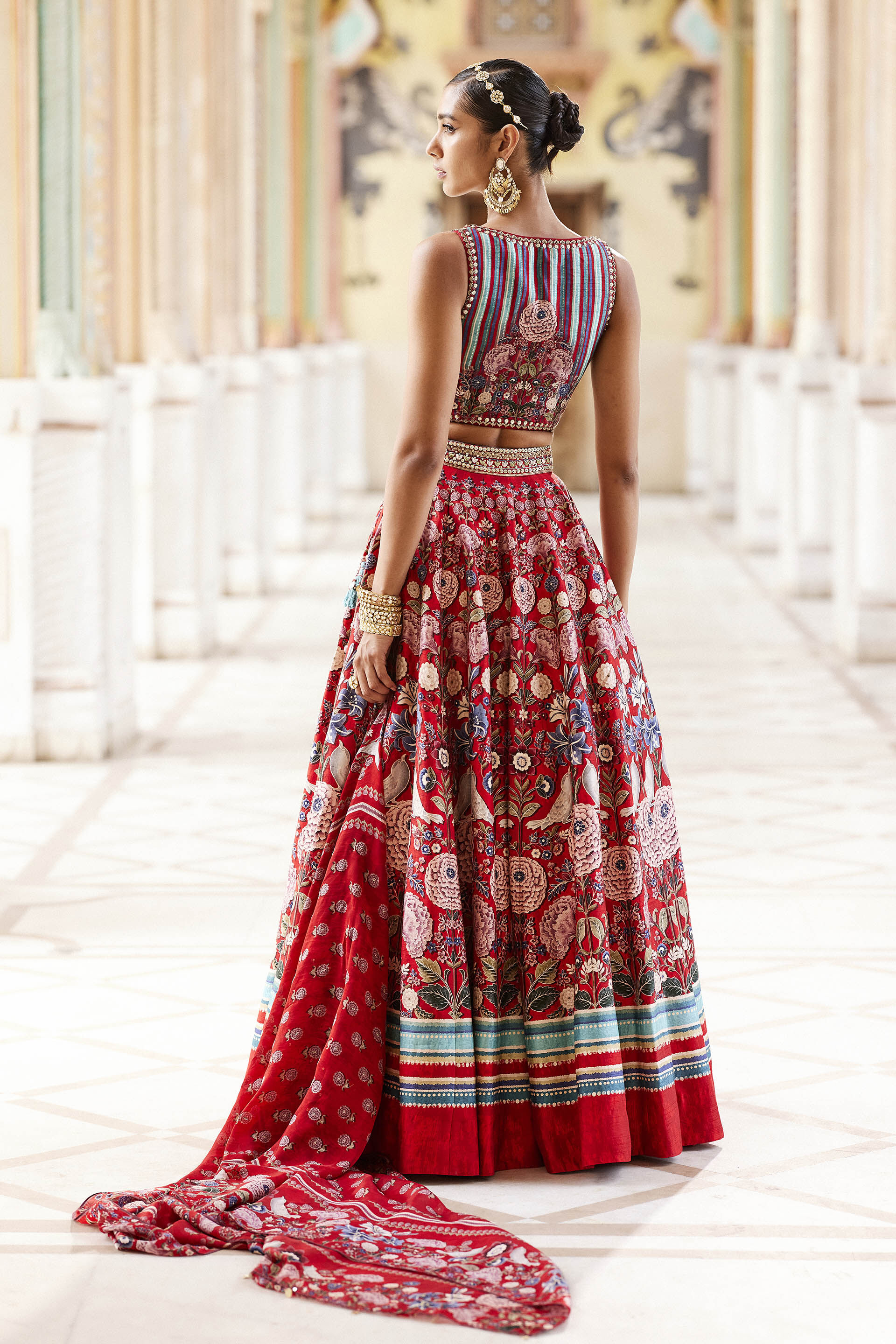 Buy Ghazal Lehenga Red Online from Anita Dongre