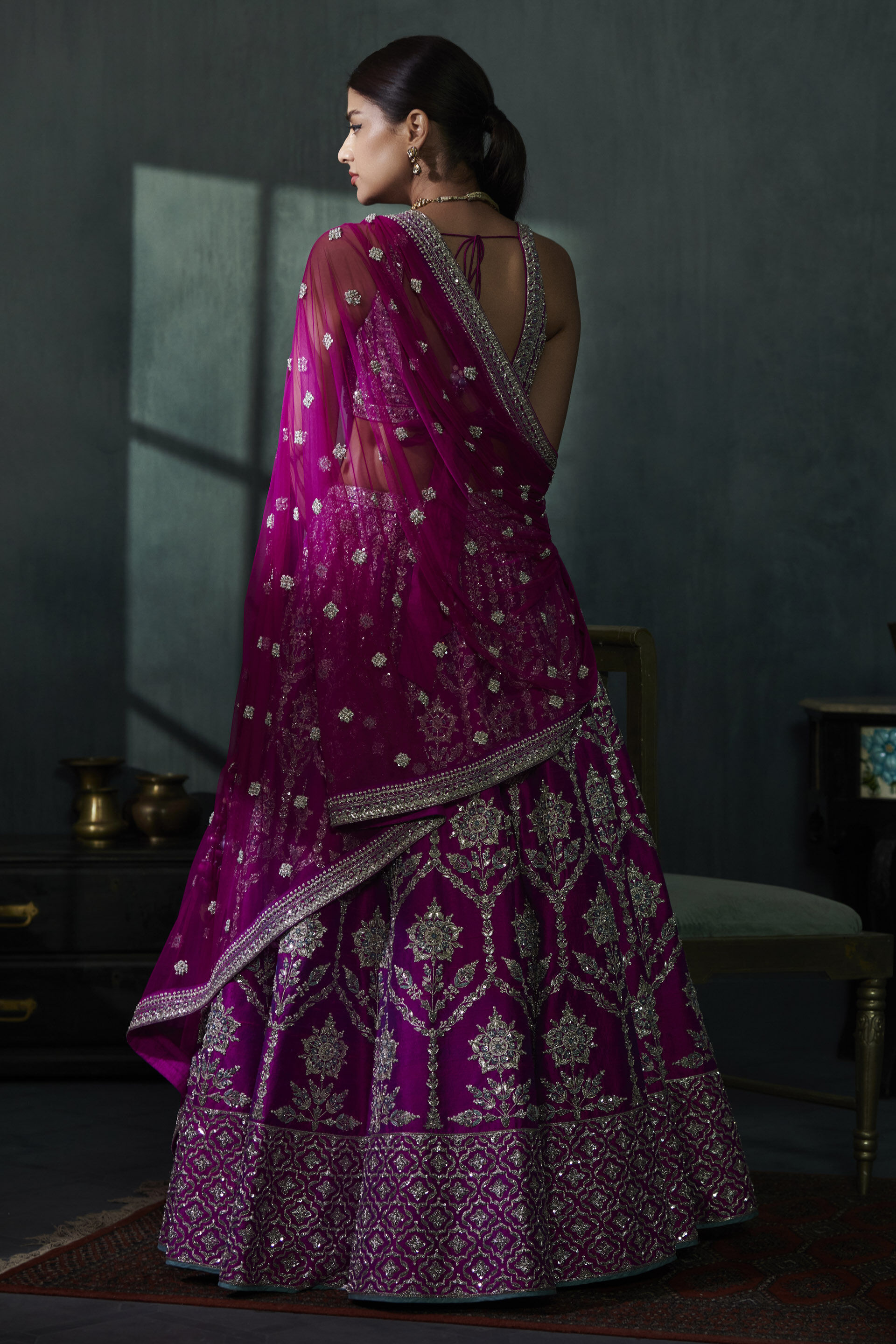 Eshma Lehenga Set - Vivid Violet, Vivid Voilet, image 2