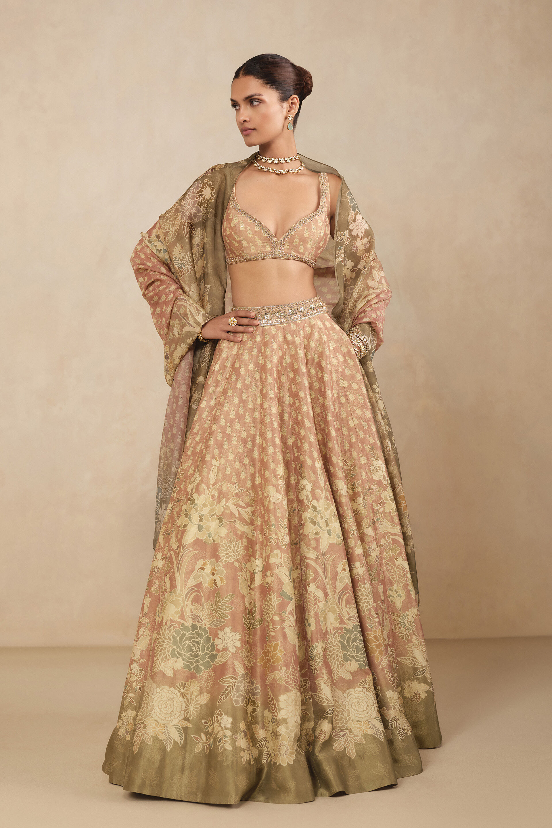 Noora Embroidered Lehenga Set - Blush, Blush, image 1