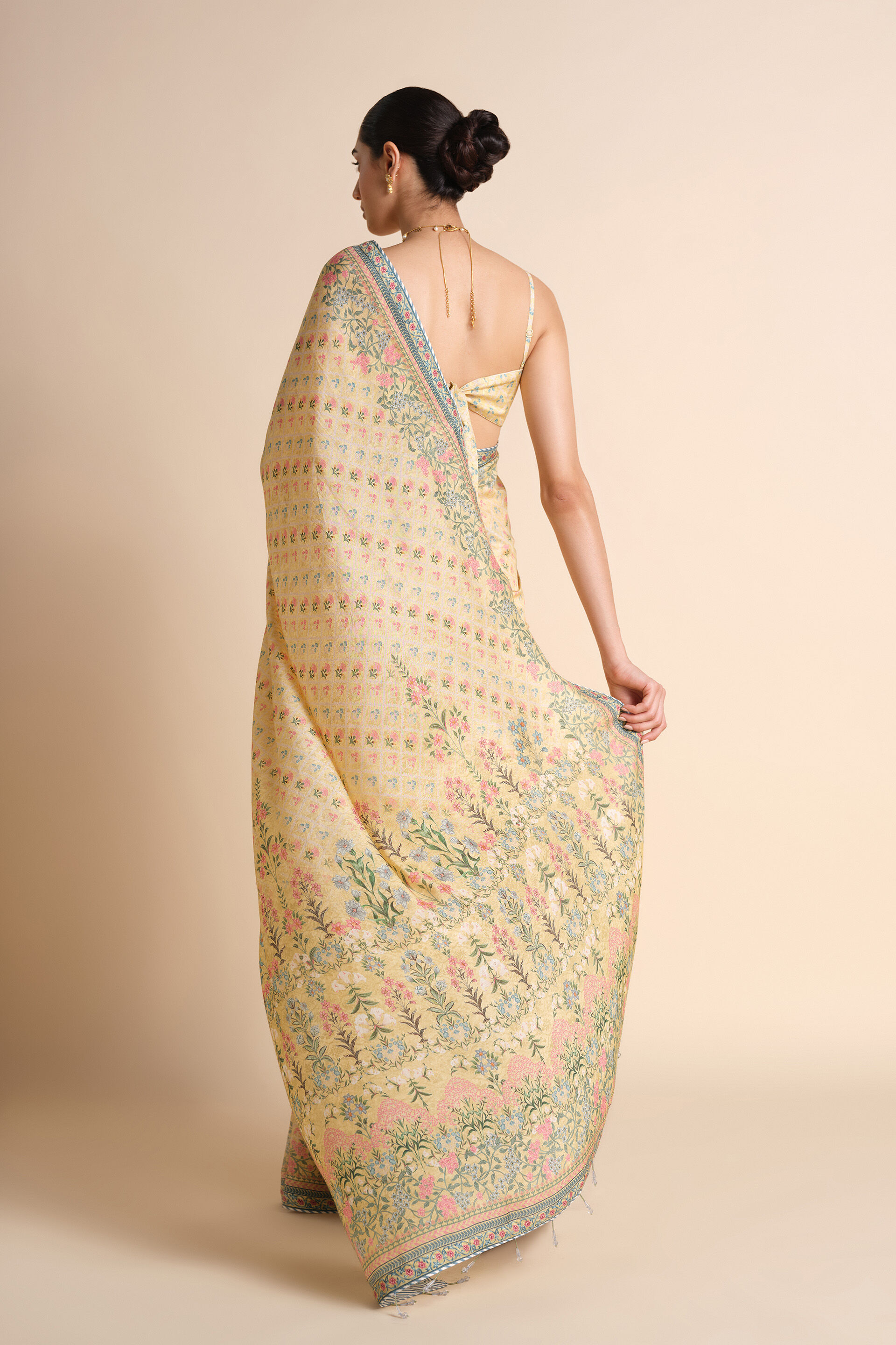 Meris Saree - Yellow, Yellow, image 2