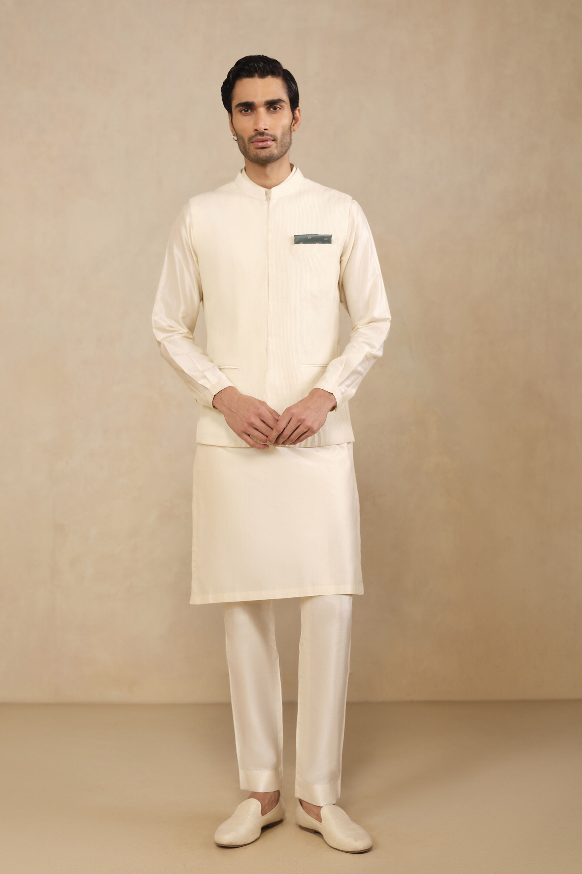Akheel Nehru Jacket - Ivory