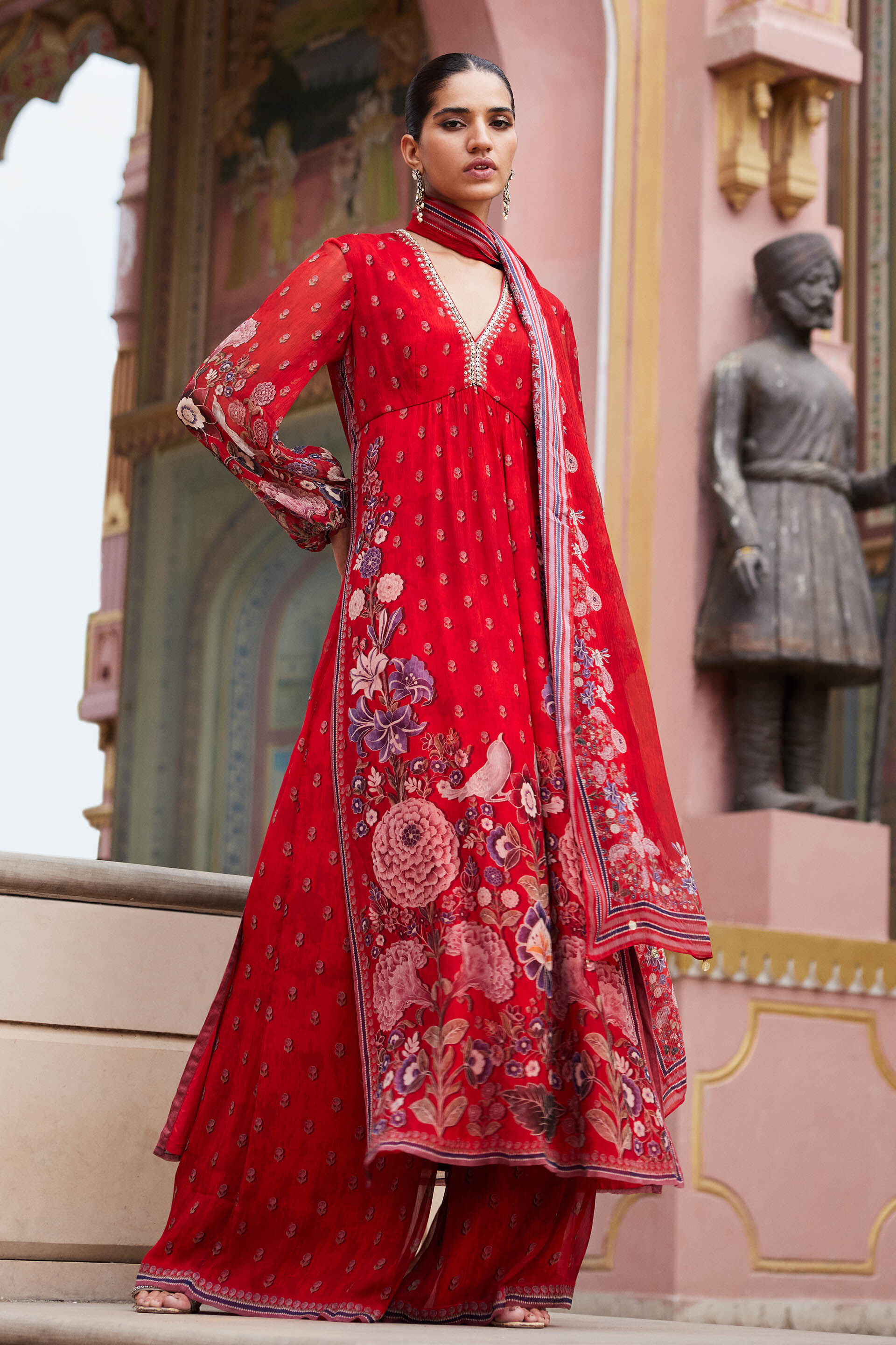 Mehroz Suit Set Red